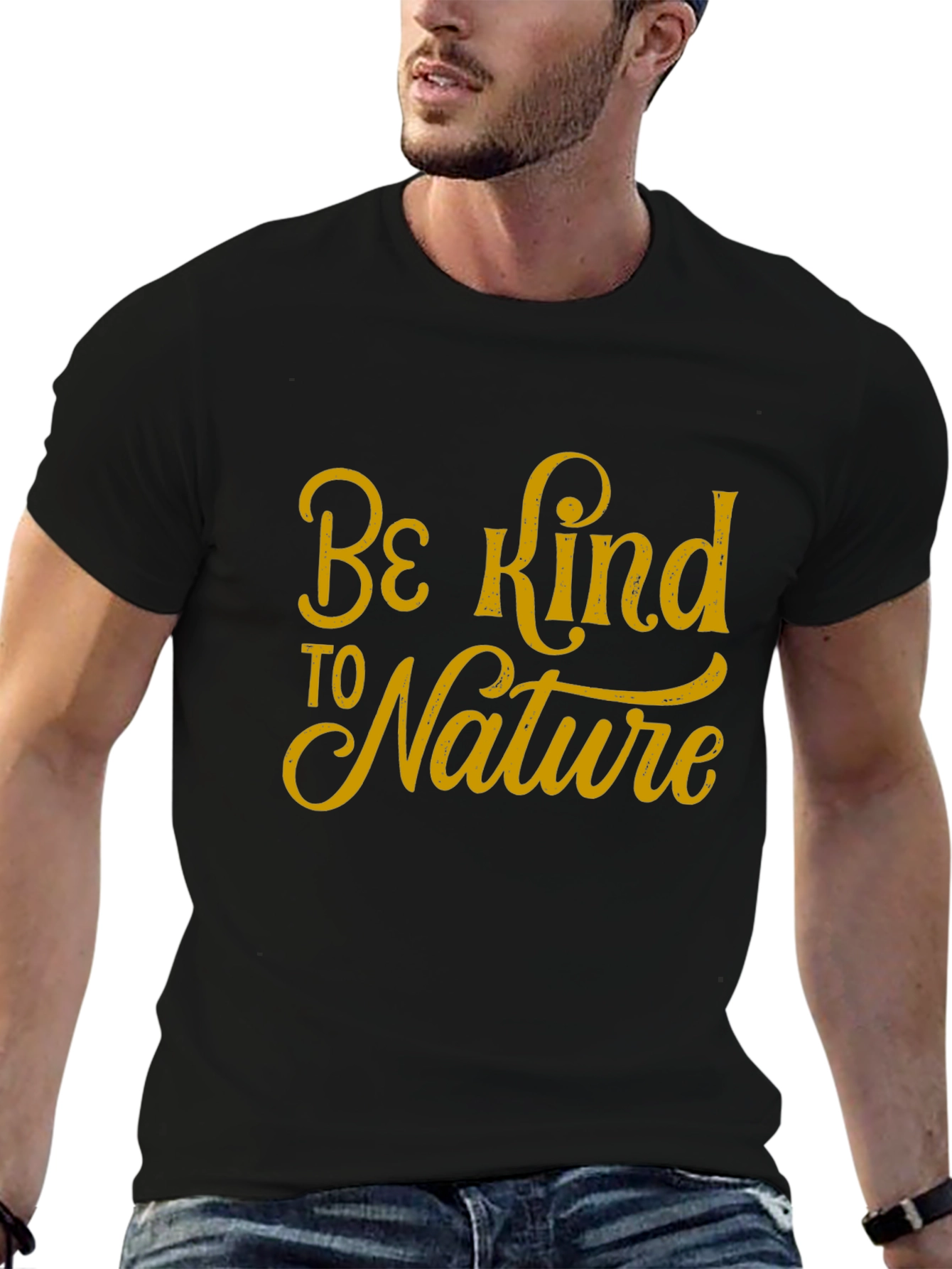 Black Be Kind To Nature Black T-Shirt view 6