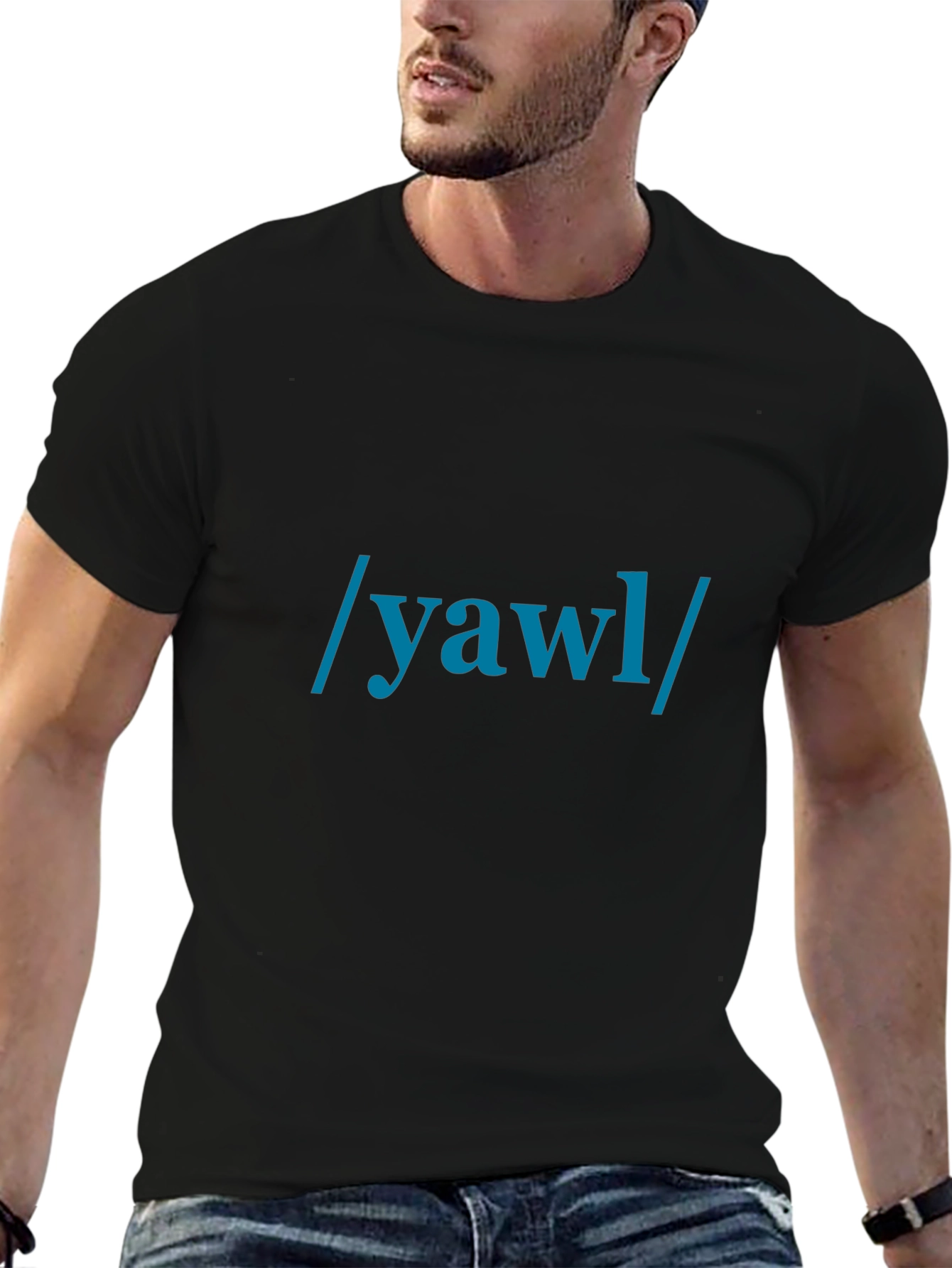 Black Phonetic Yawl Tee - Linguistics Humor view 6