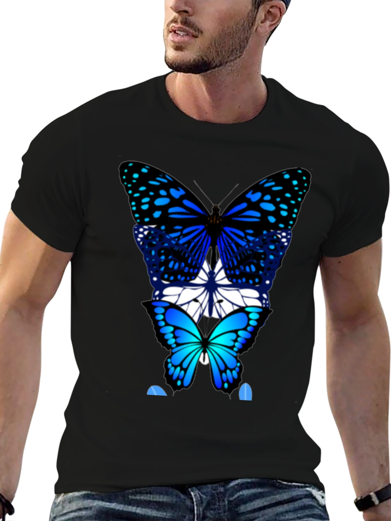 Black Butterfly T-Shirt - Bold Graphic Tee view 6