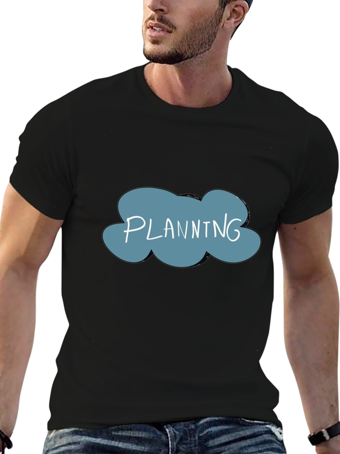 Black Planning Graphic T-Shirt view 6