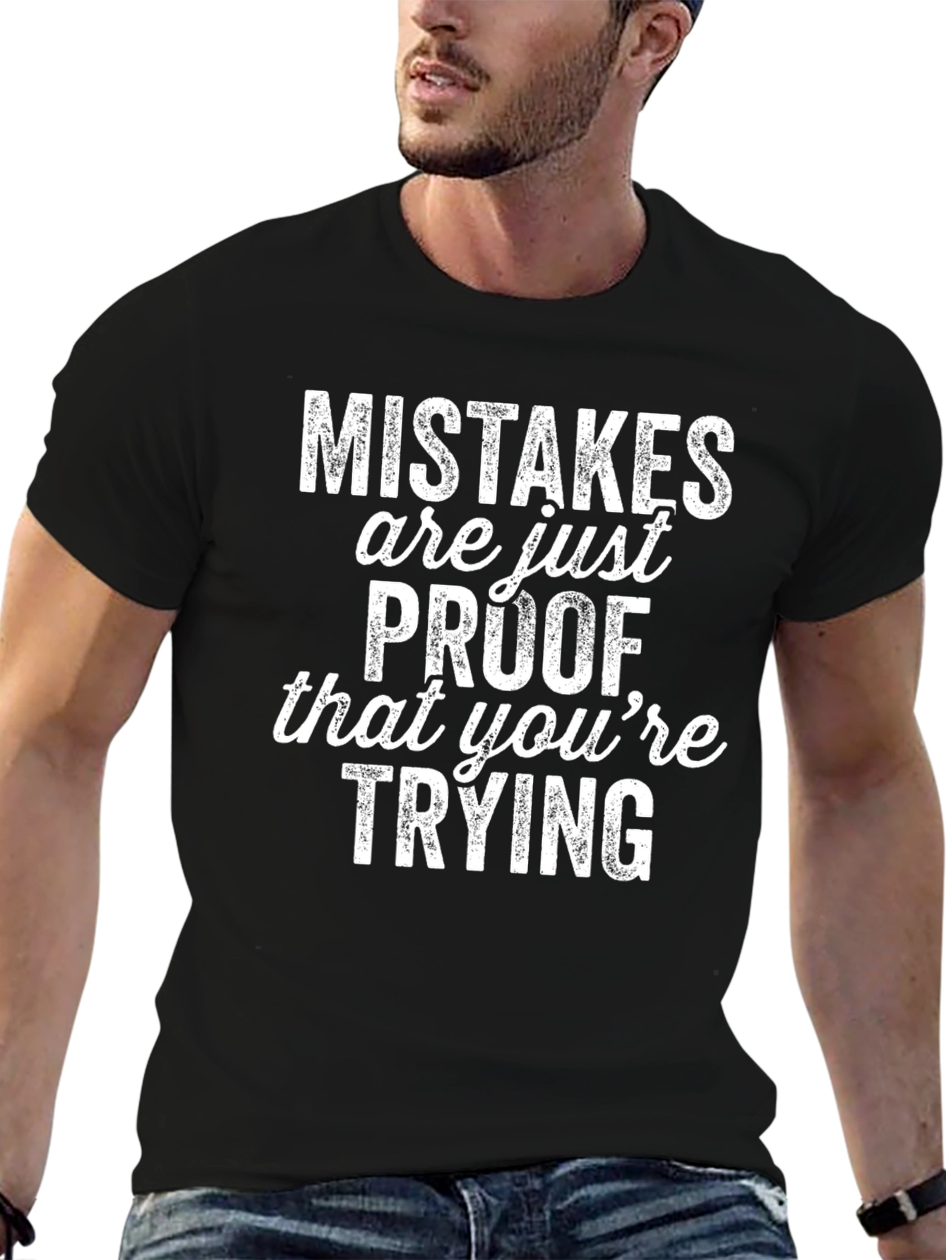 Black Mistakes are Proof You're Trying Black Tee view 6