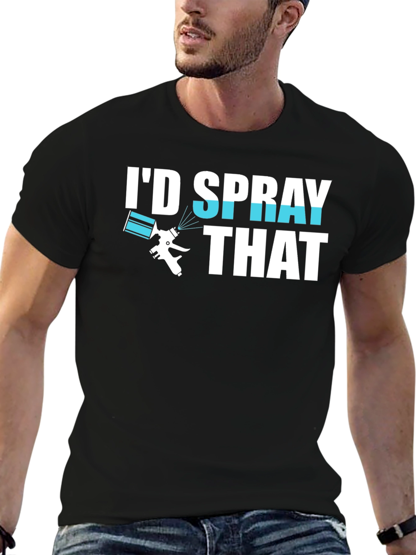 Black I'd Spray That T-Shirt, Painter Gift view 6