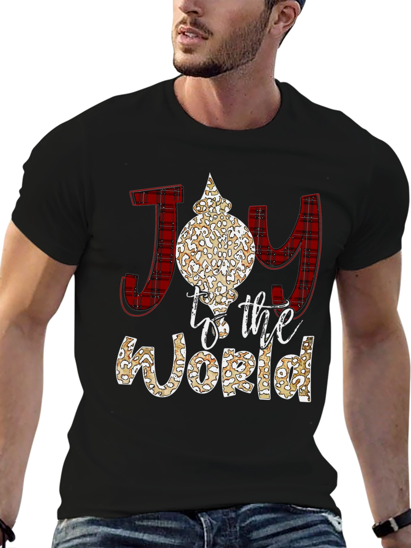 Black Joy to the World Graphic Tee view 6