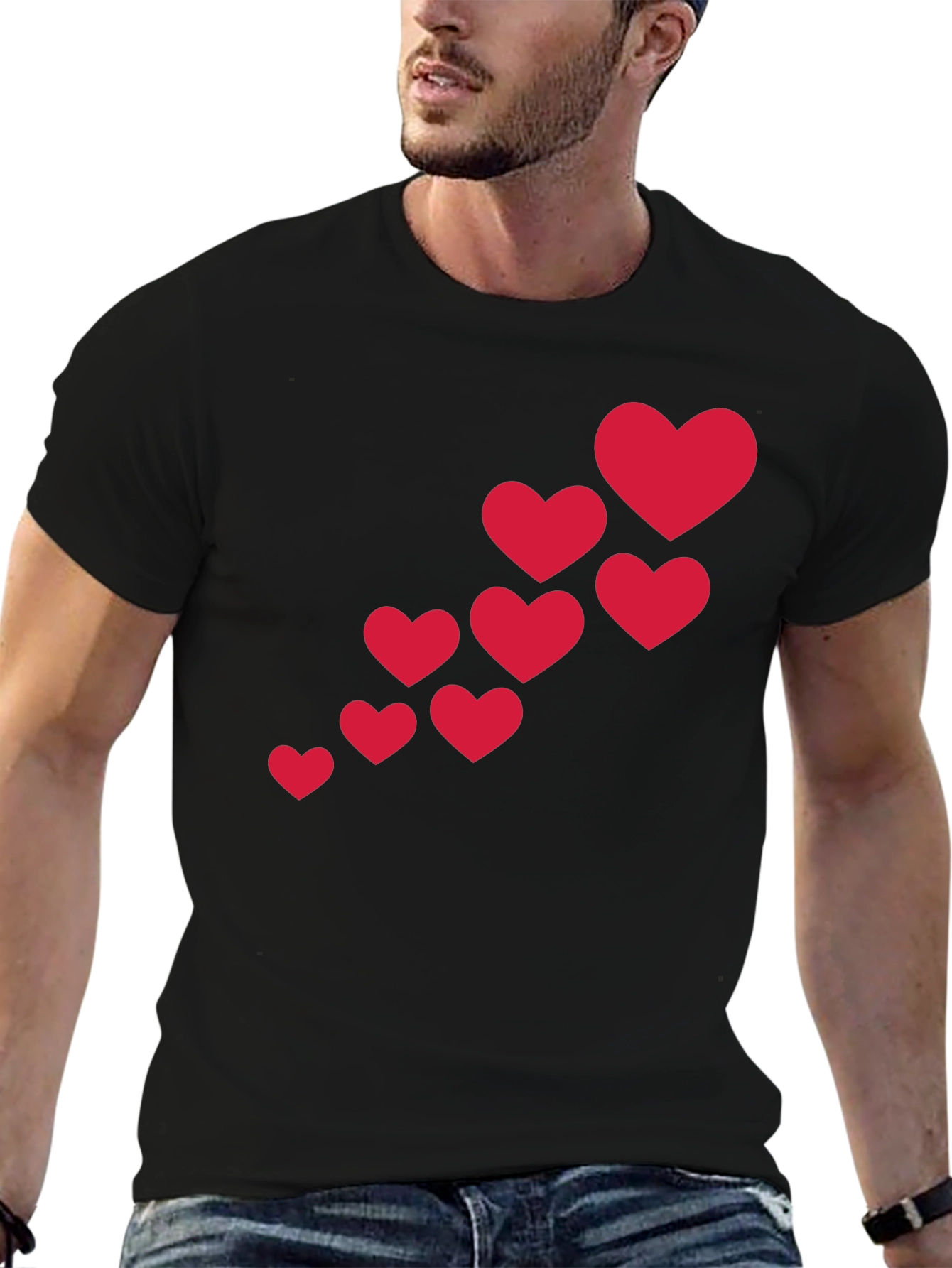 Black Heart Cascade Black T-Shirt view 6