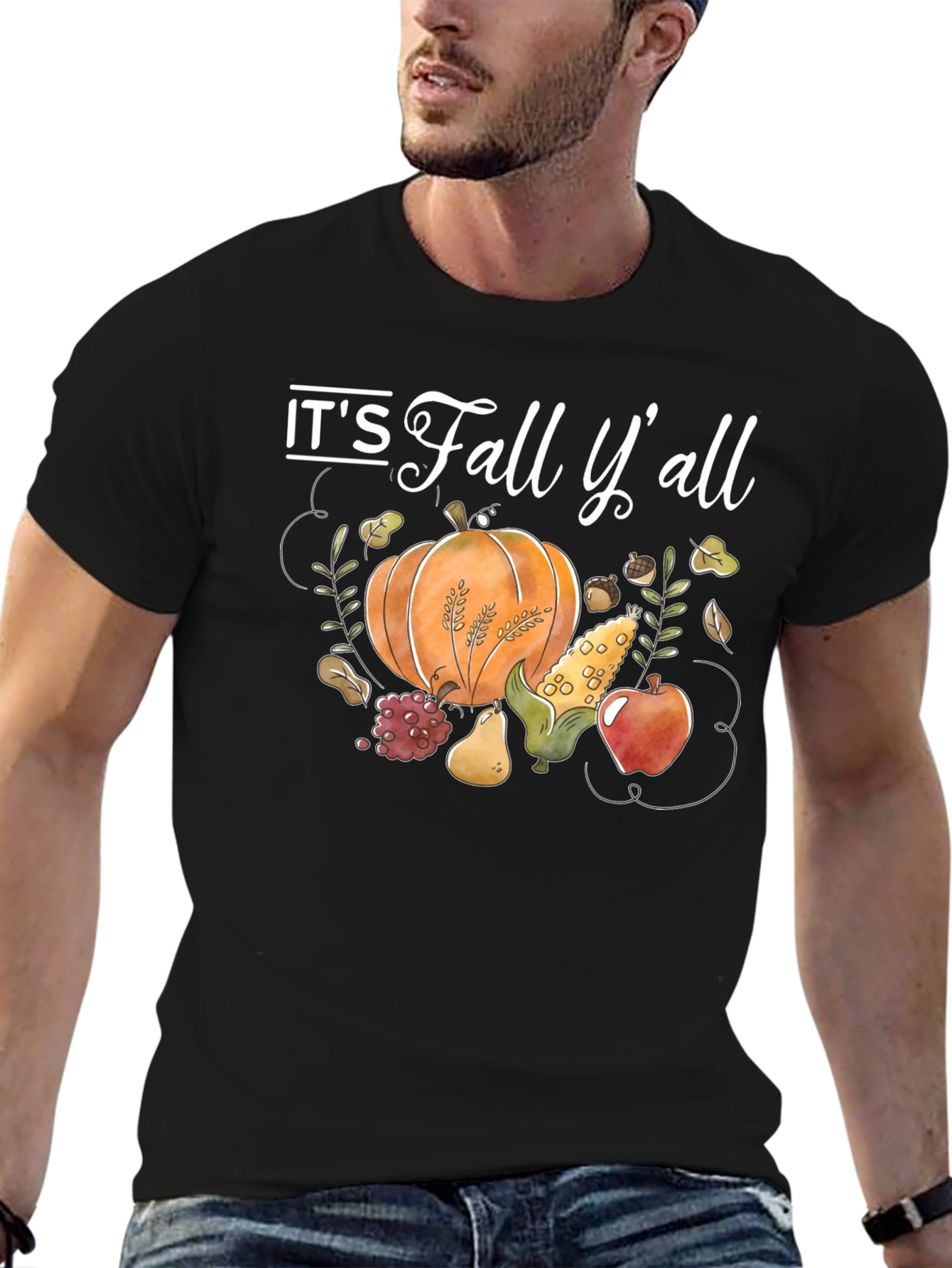 Black Fall Y'all T-Shirt view 6