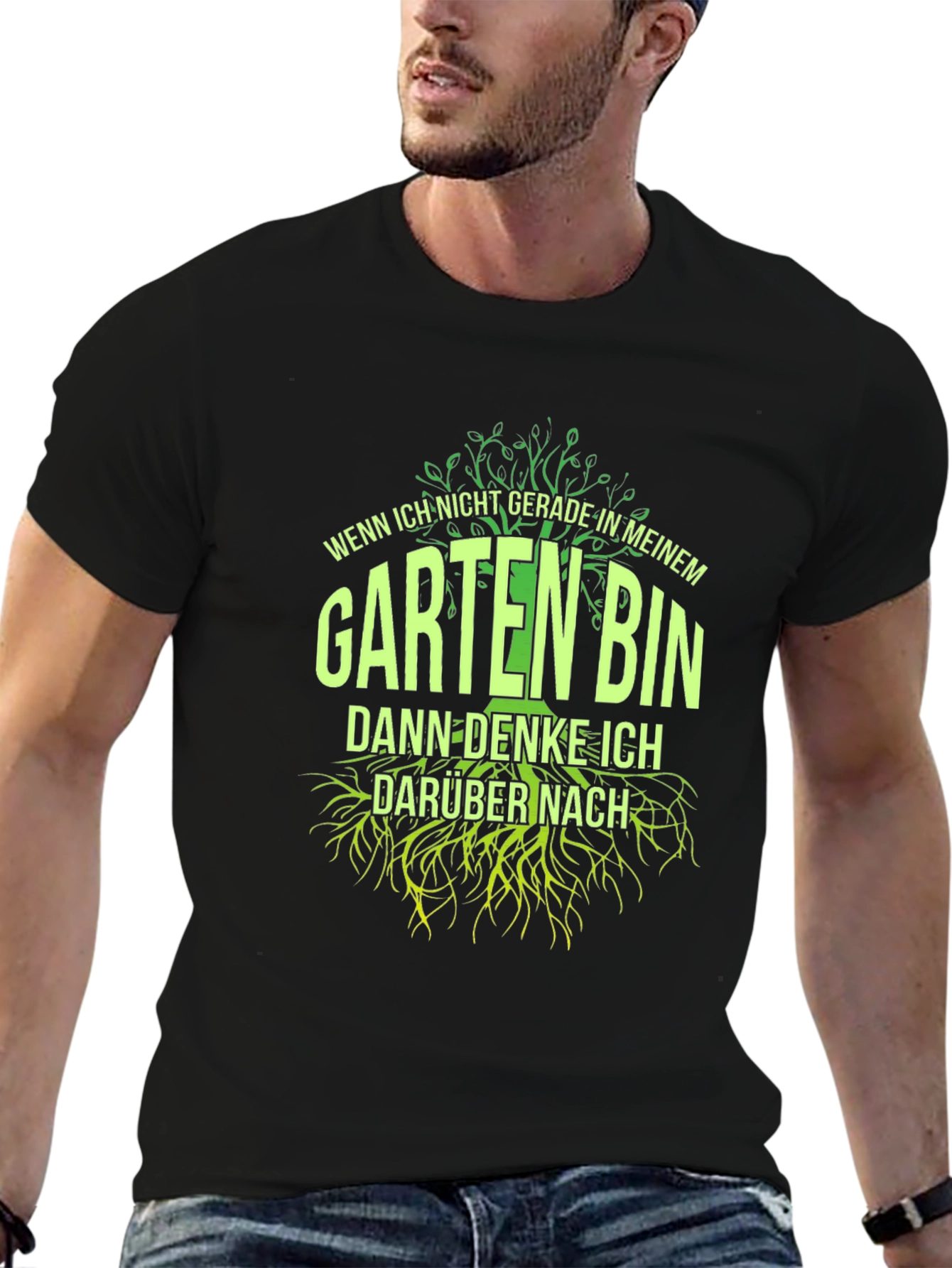 Black Gardening T-Shirt - Wenn Ich Nicht Gerade view 6