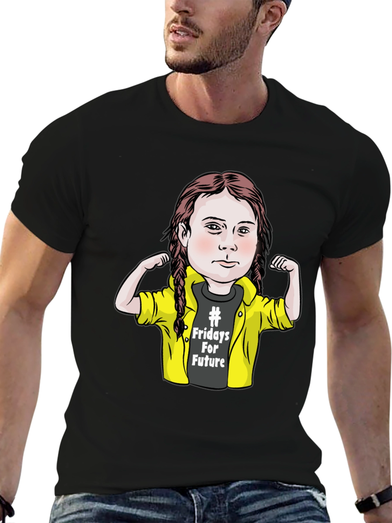 Fridays for Future T-Shirt - Greta Thunberg Cartoon Graphic Tee - 6