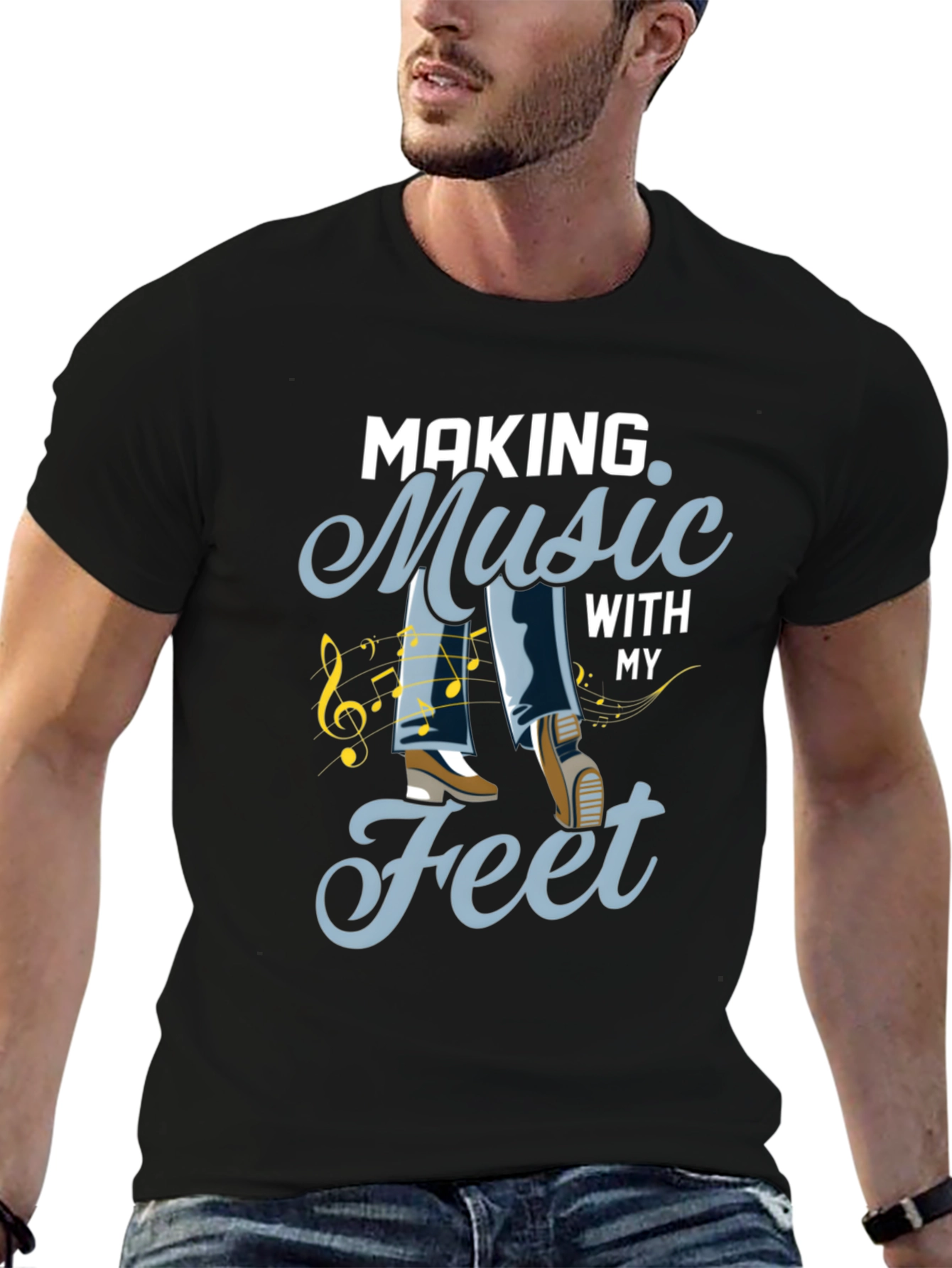 Black Music Feet Tee - Dance to Your Own Beat view 6