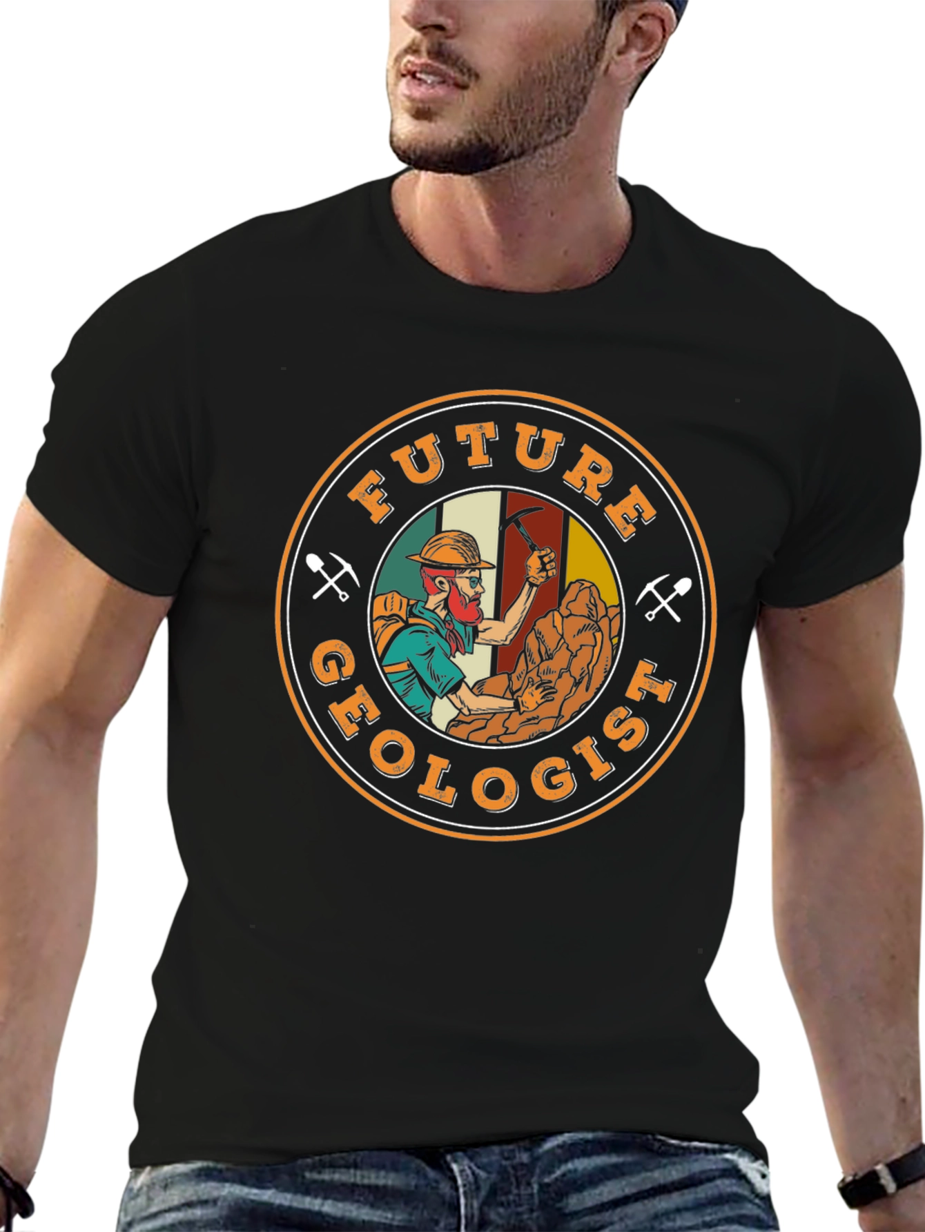 Black Future Geologist T-Shirt - Rock Collector Tee view 6