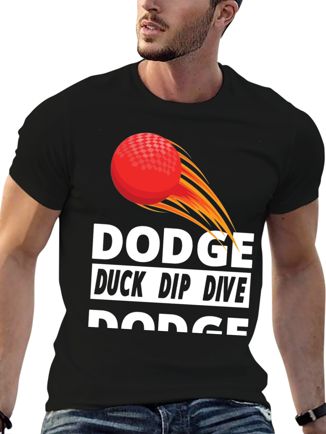 Black Dodge Duck Dip Dive Dodge T-Shirt view 6