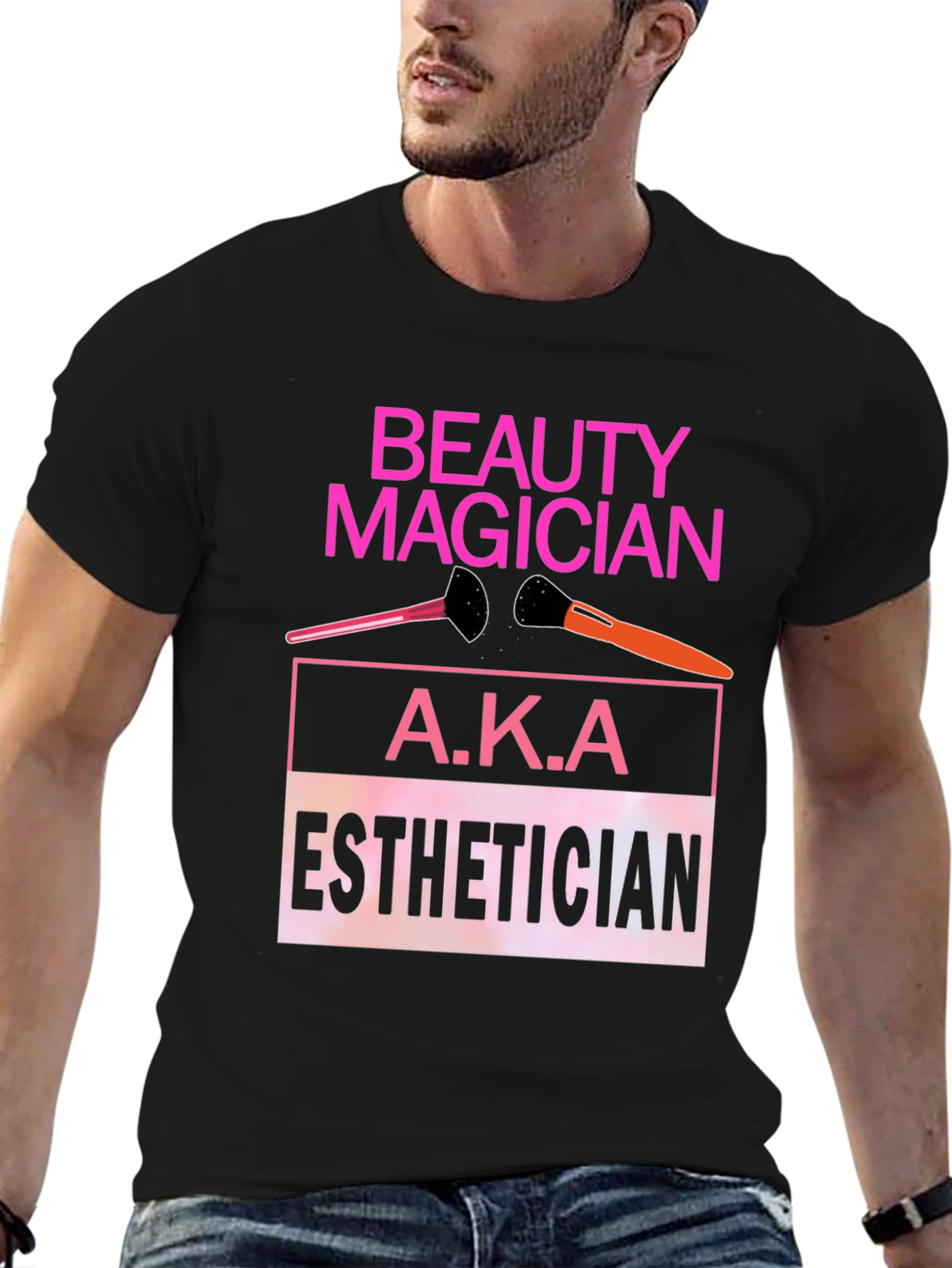 Black Beauty Magician Esthetician T-Shirt view 6