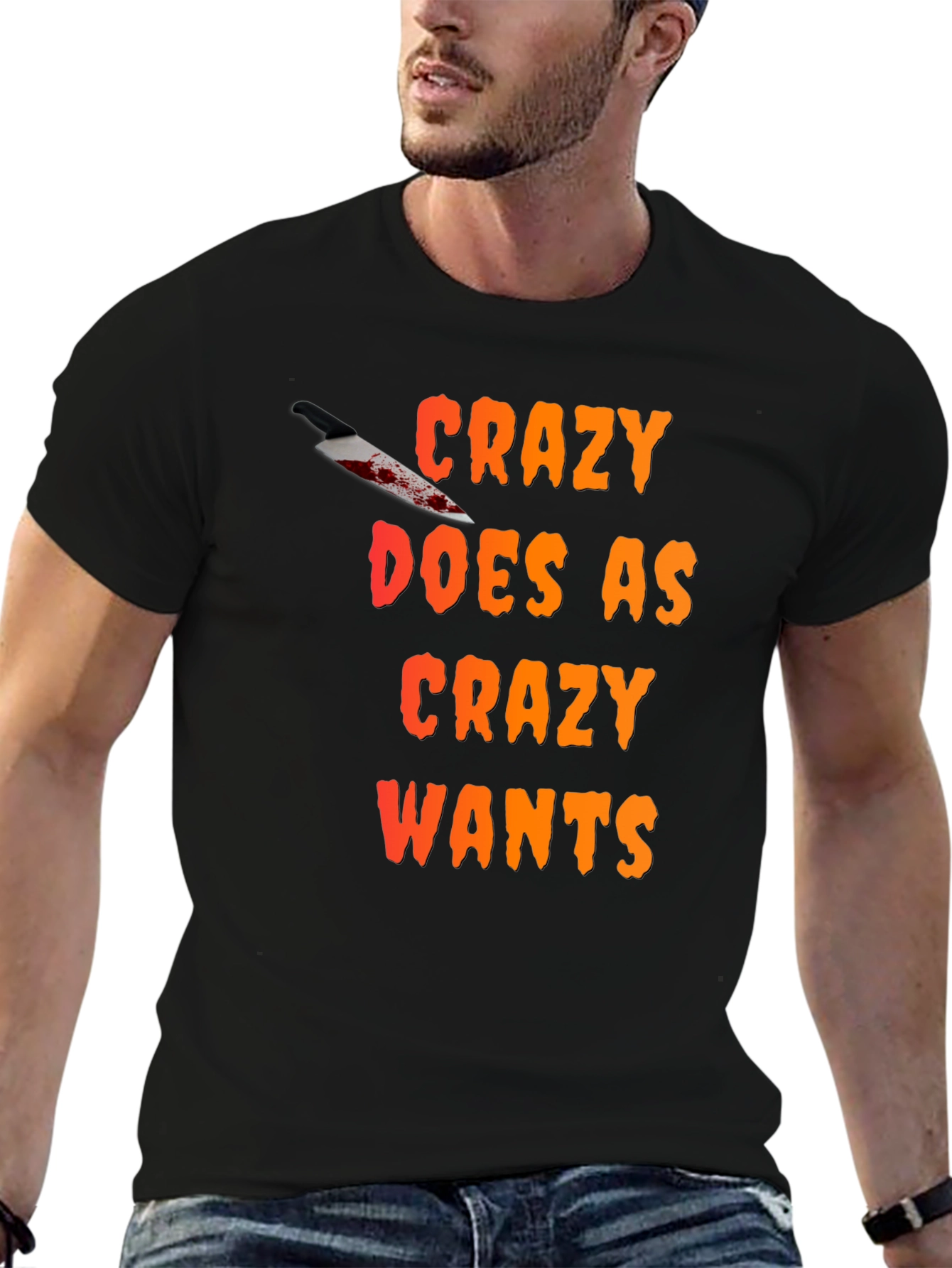 Black Crazy Wants T-Shirt view 6