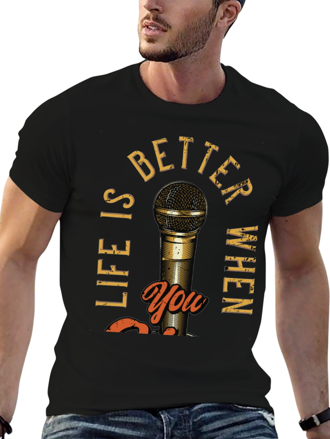 Black Life Is Better With You Men's Graphic T-Shirt view 6
