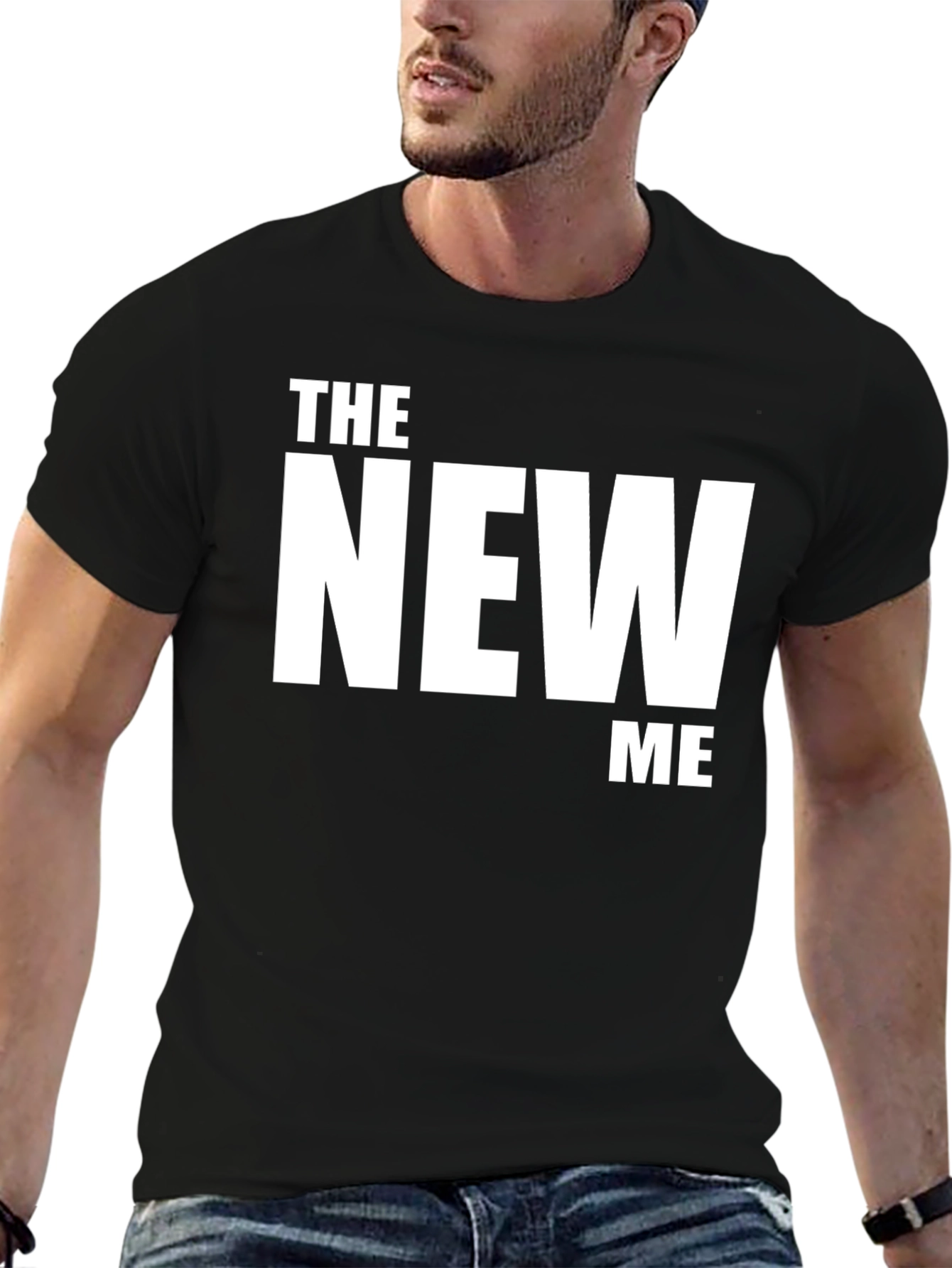 Black The New Me Graphic Tee - Black view 6