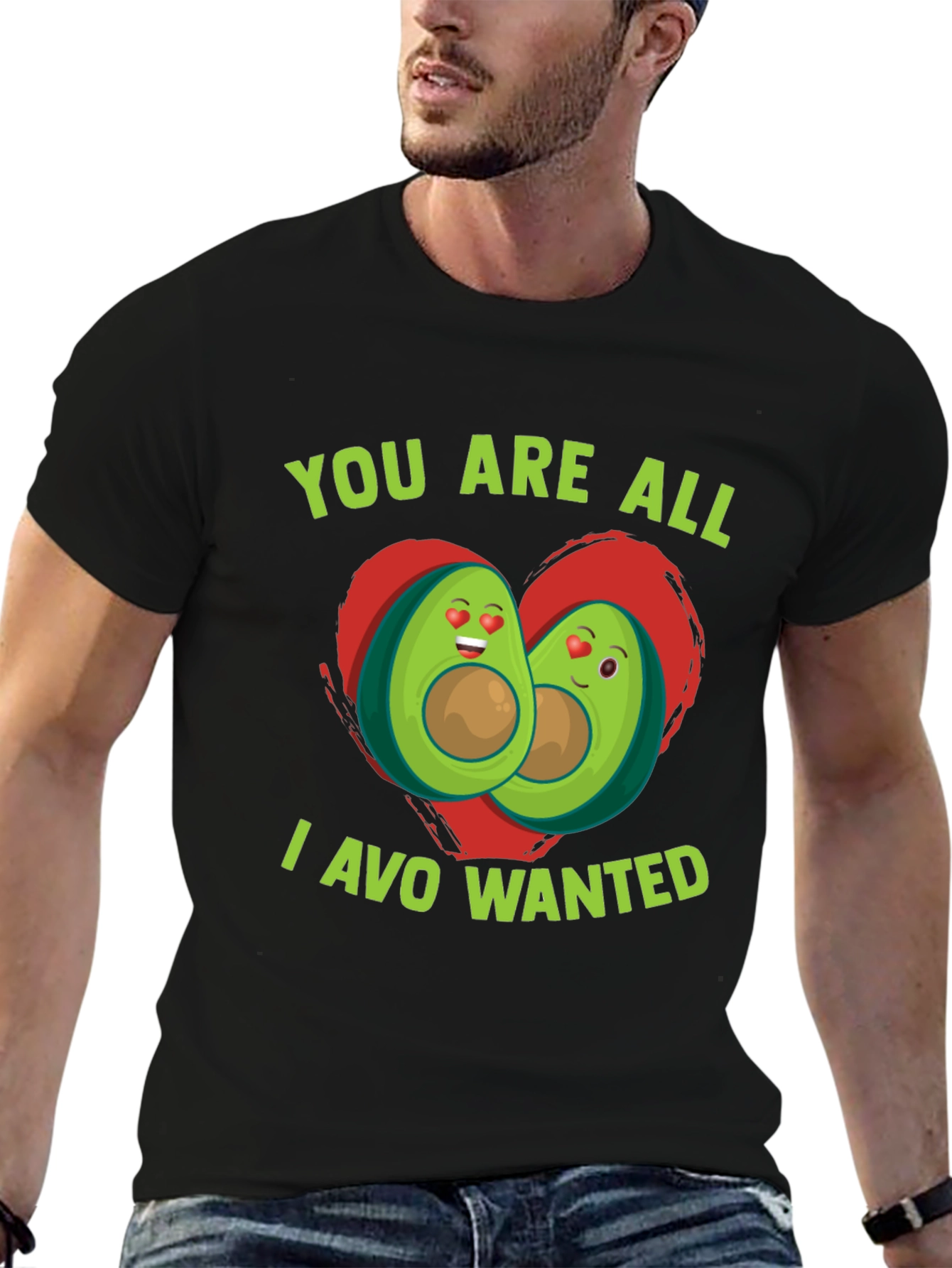 Black Avocado Love Graphic T-Shirt - You Are All I Avo Wanted view 6