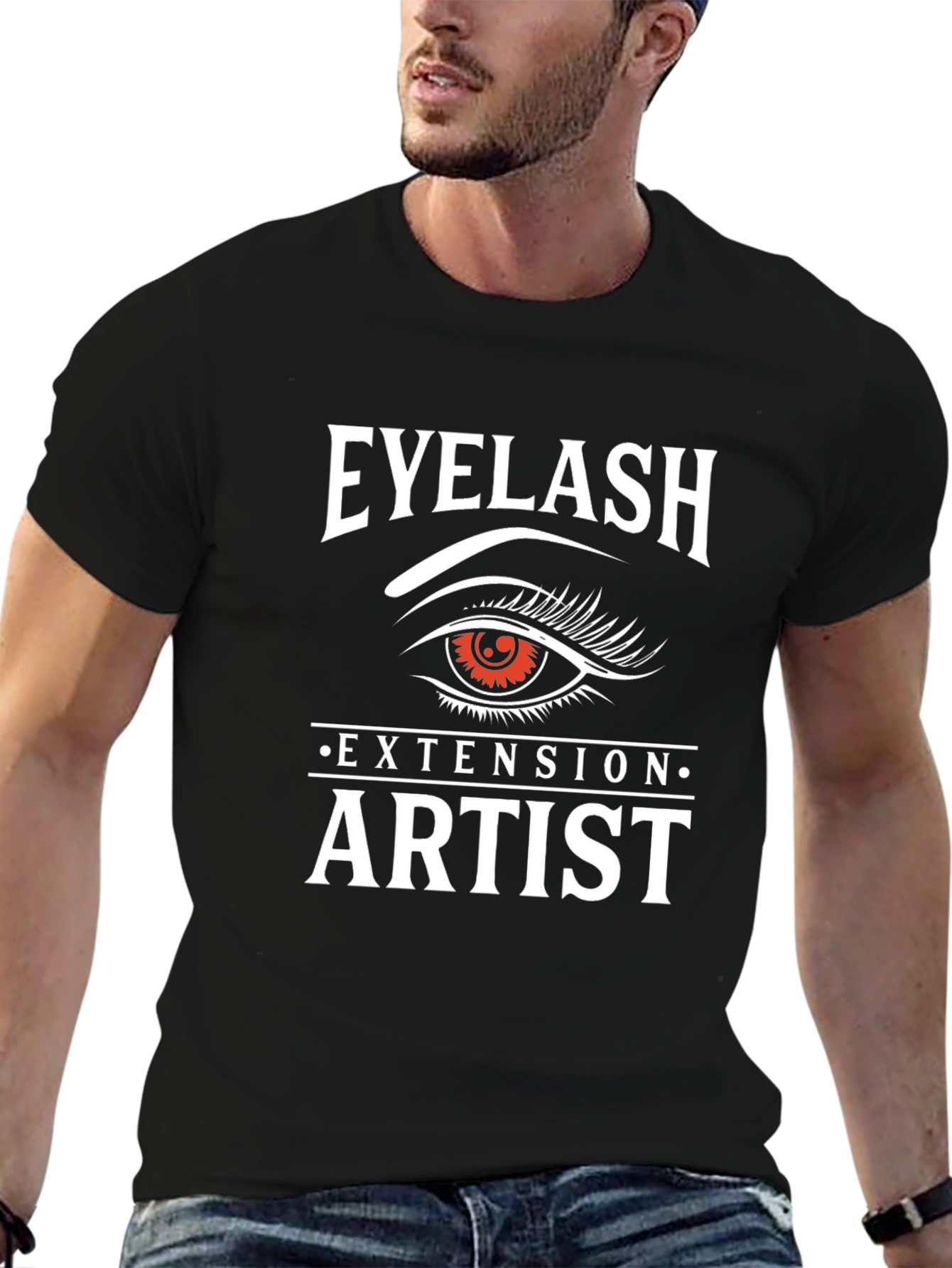 Black Eyelash Extension Artist Graphic Tee view 6