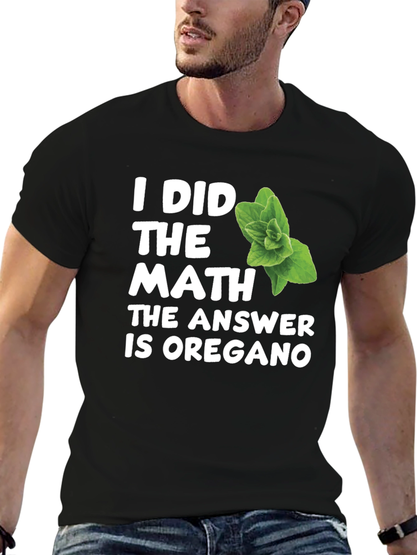 Black Math Answer Oregano Black T-Shirt view 6