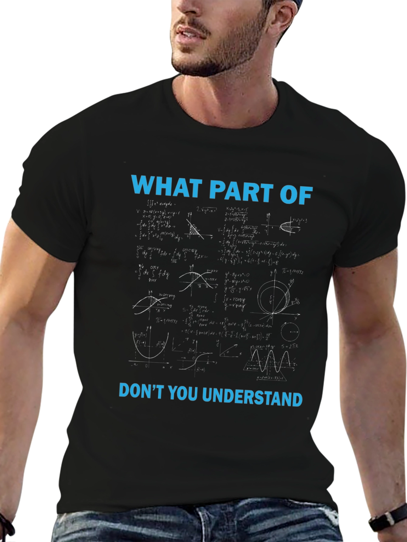 Black Math Equation Graphic T-Shirt - Funny Geek Tee view 6