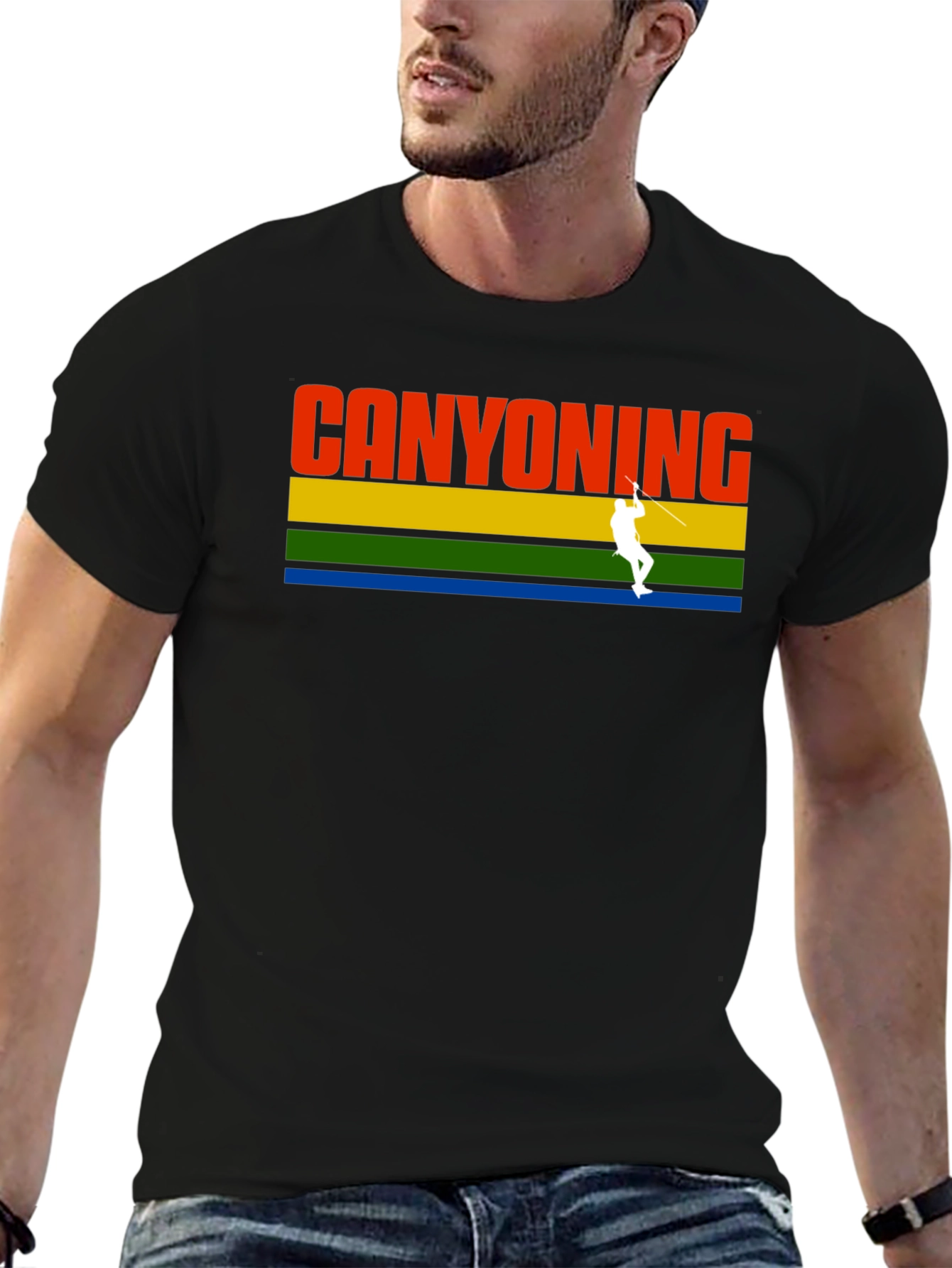 Black Canyoning Adventure T-Shirt - Black view 6