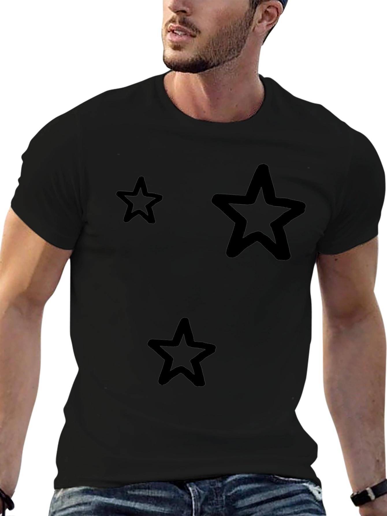 Black Star Graphic Black T-Shirt view 6