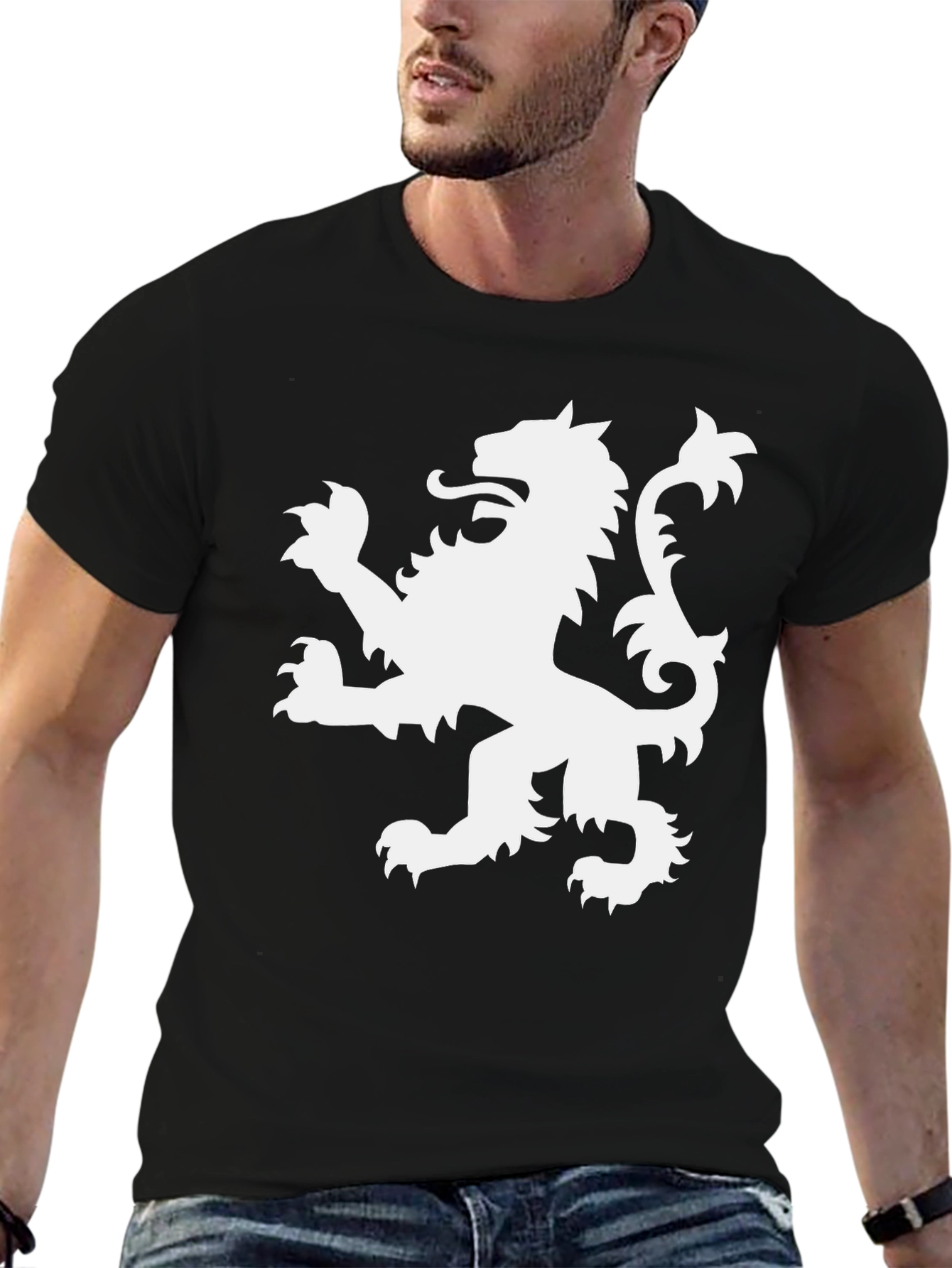 Black Lion Rampant Graphic Tee - Classic Black Shirt view 6