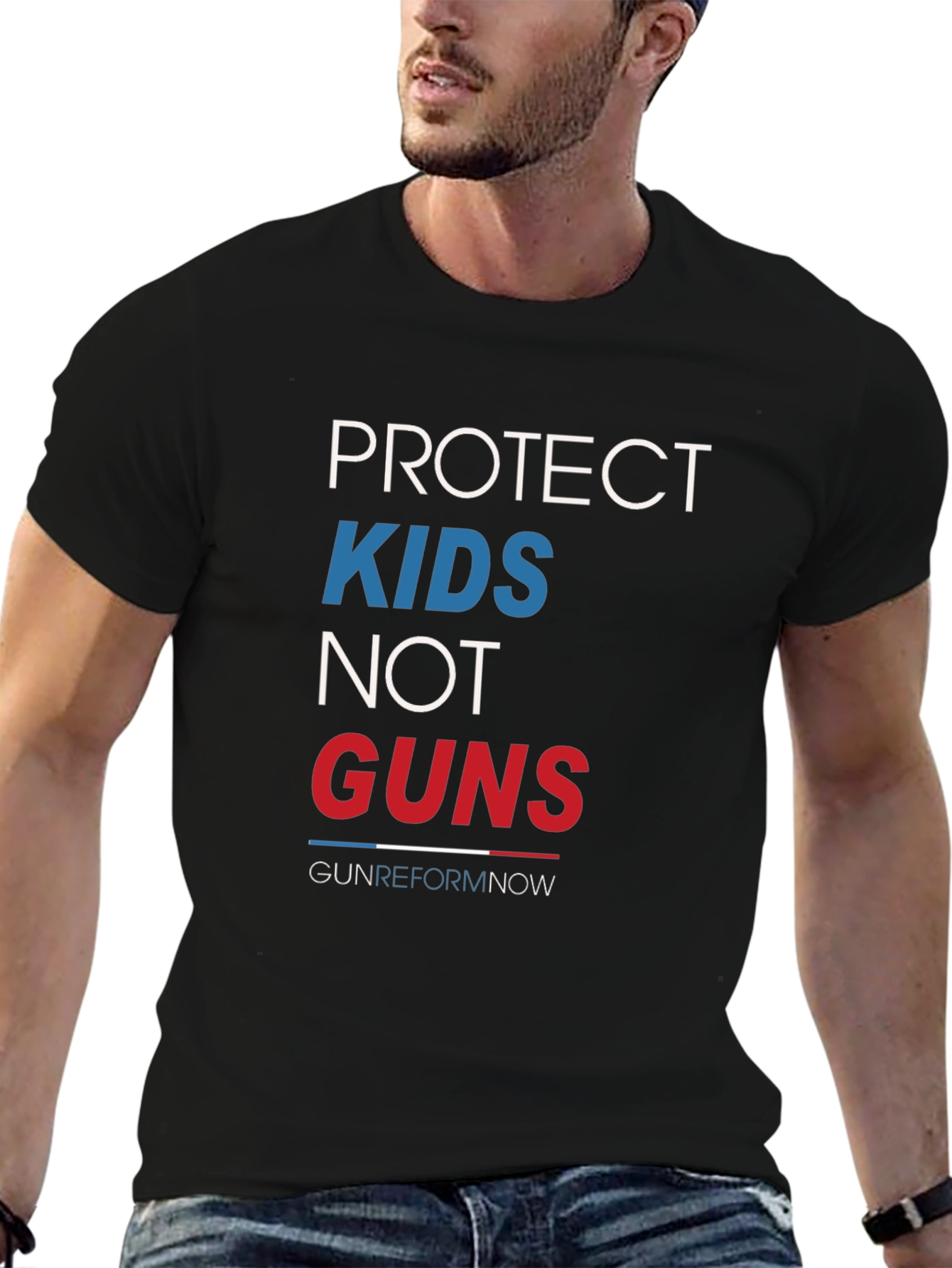 Black Protect Kids Not Guns T-Shirt Gun Reform Now view 6