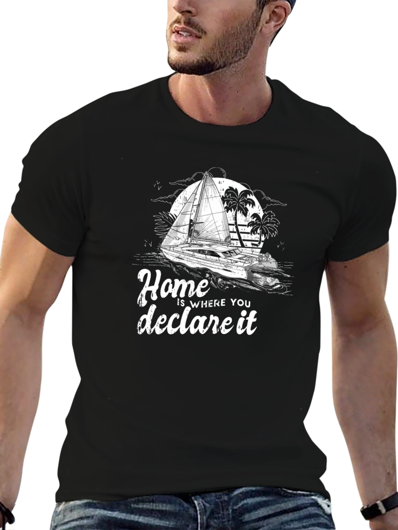 Black Home is Where You Declare It T-Shirt view 6