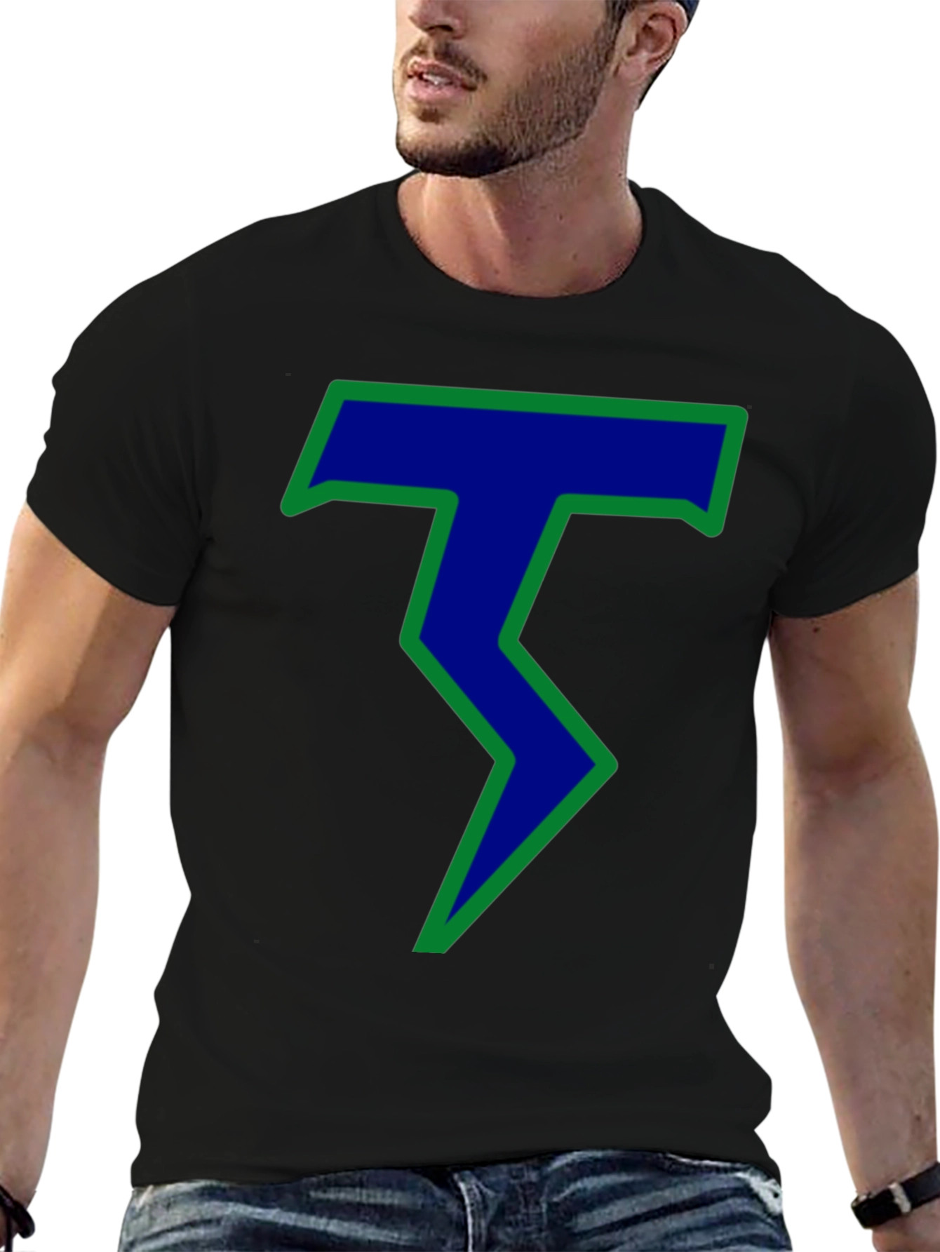 Black Electric Blue T-Shirt view 6