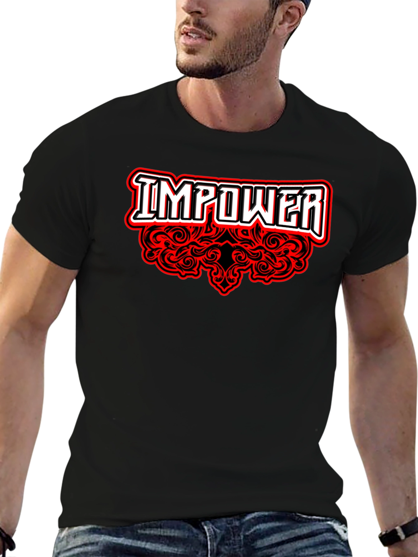 Black Empower Graphic Tee - Black T-Shirt view 6