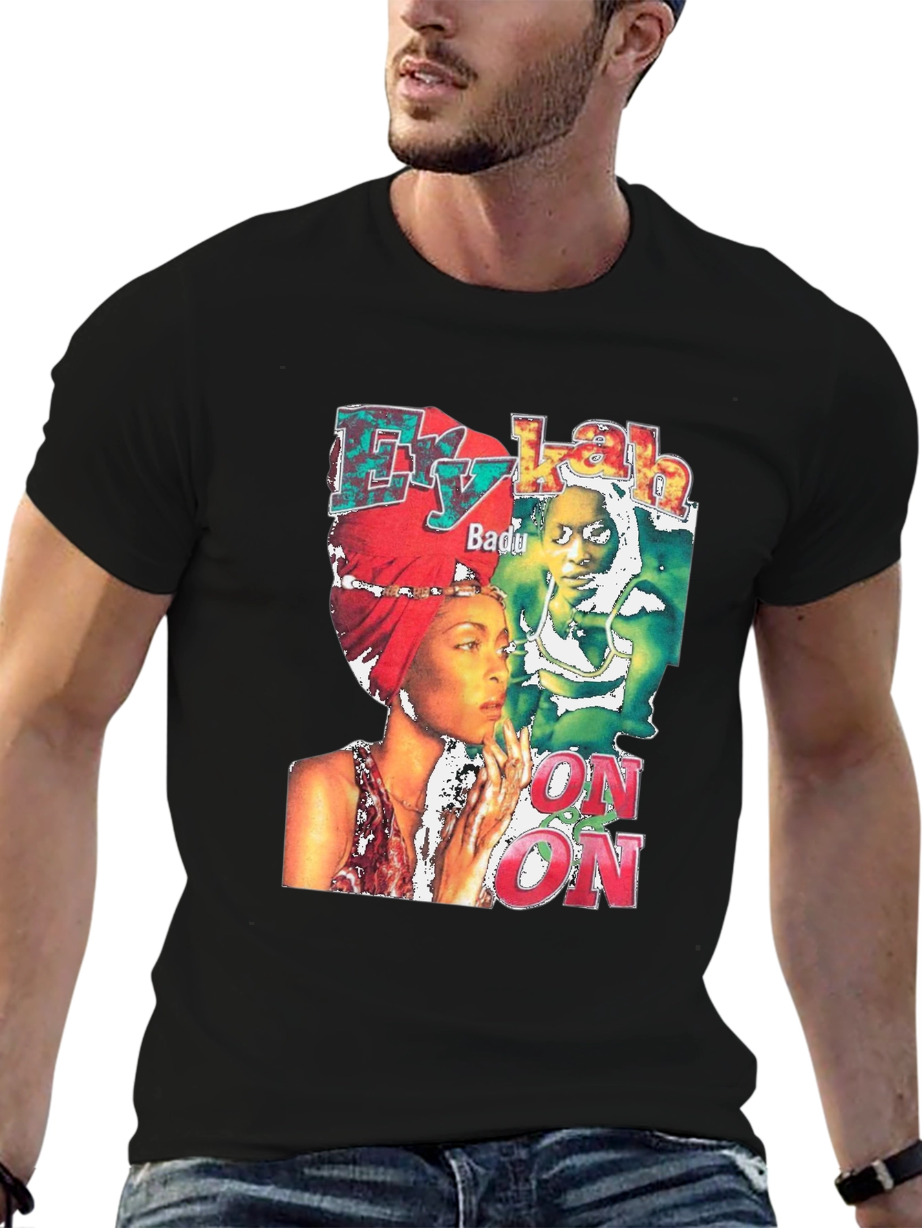 Black Erykah Badu Graphic T-Shirt Black view 6