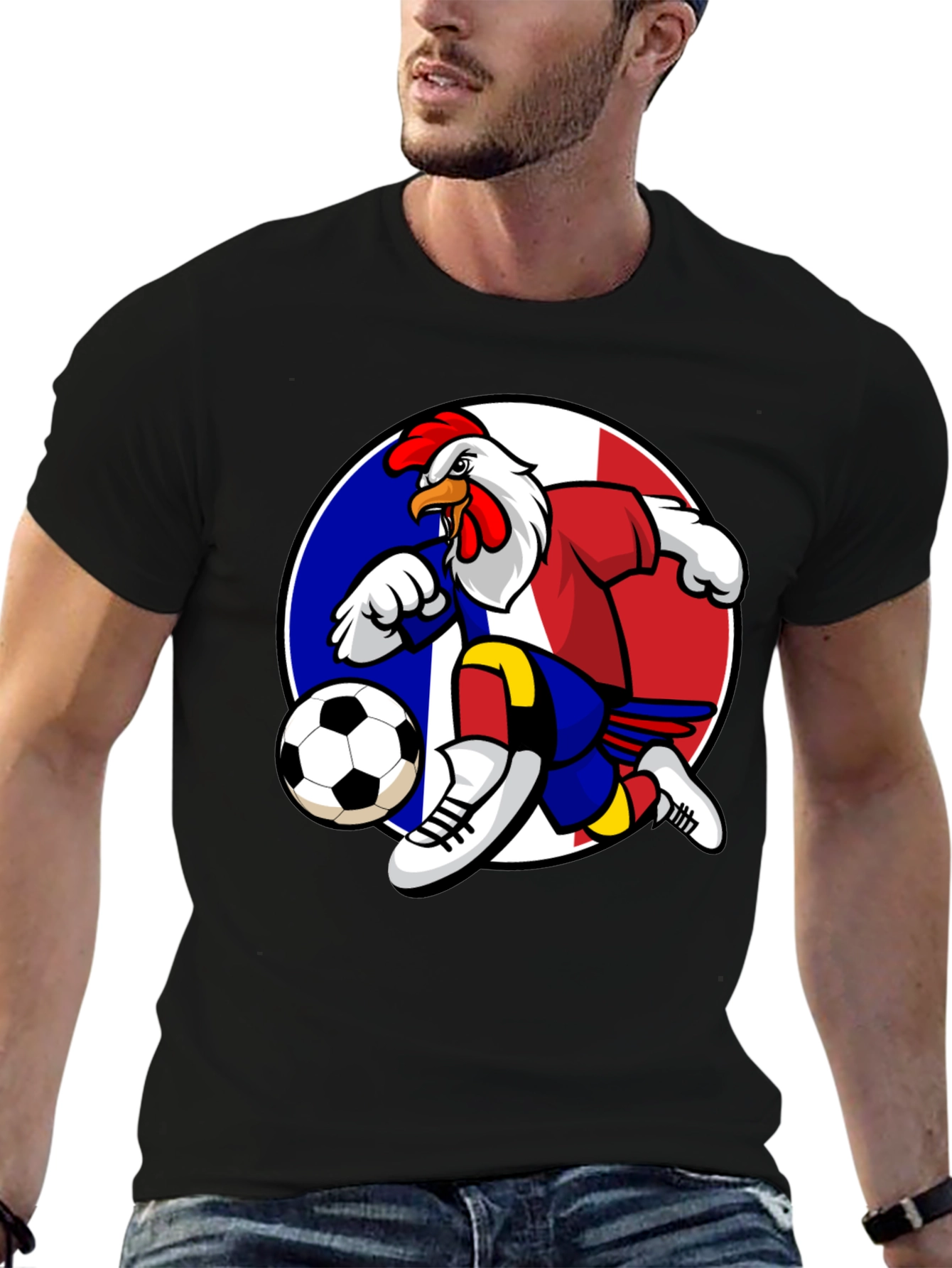 French Rooster Soccer T-Shirt - Black - 6