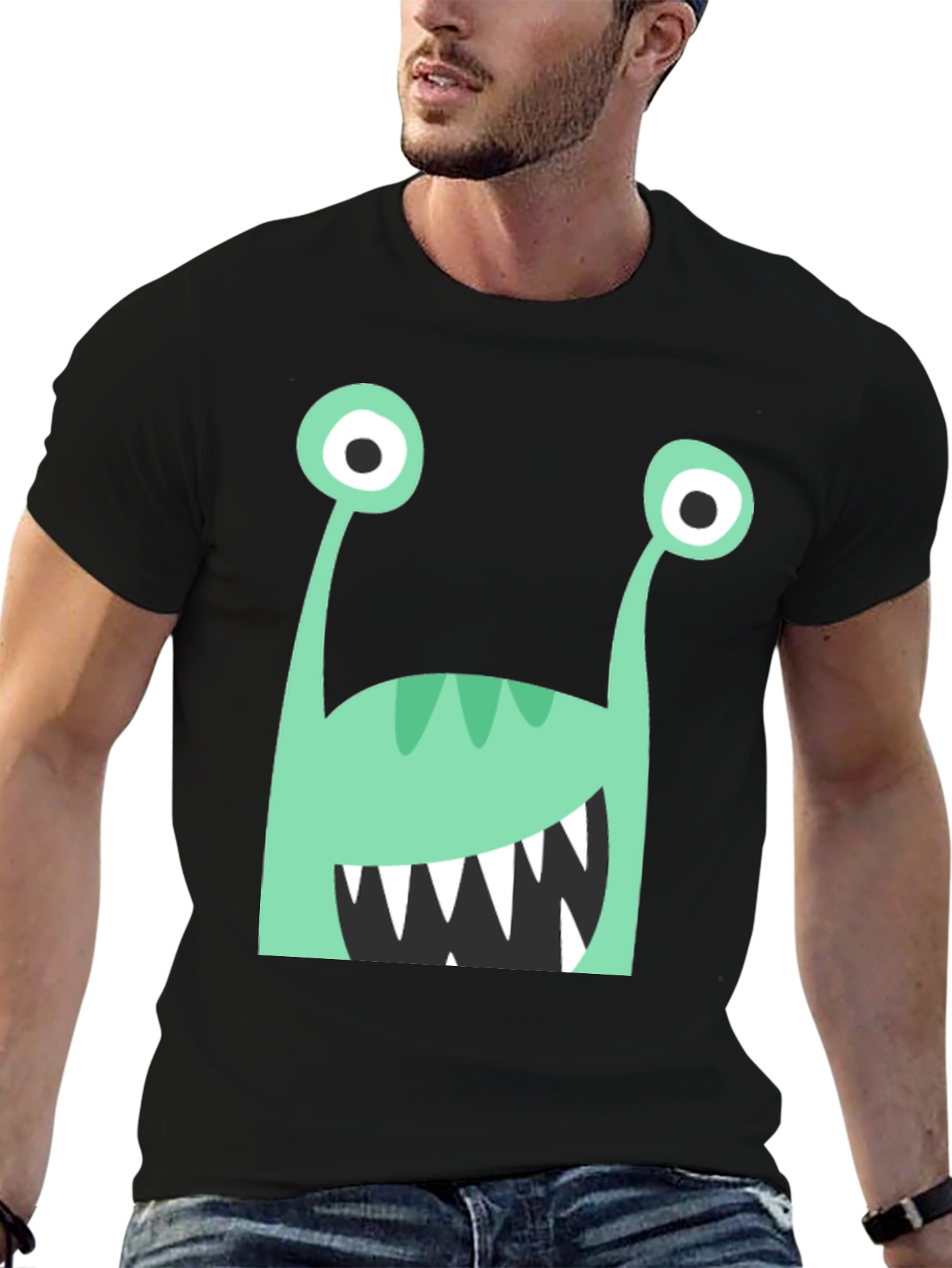 Black Monster Graphic T-Shirt view 6