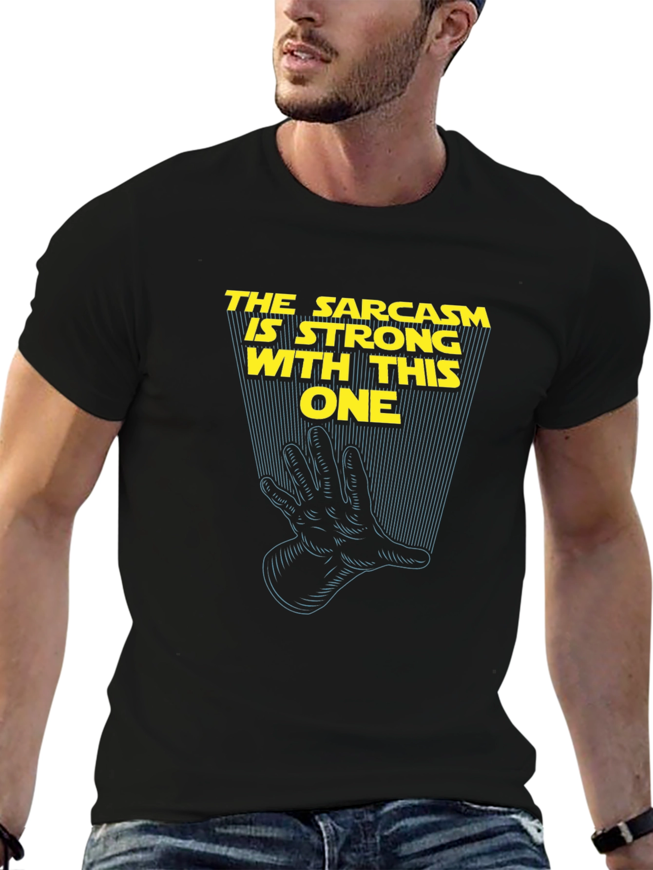 Black Sarcasm is Strong Graphic T-Shirt view 6