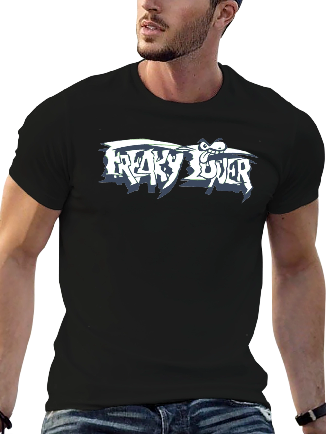 Black Freaky Lover Graphic T-Shirt - Black view 6