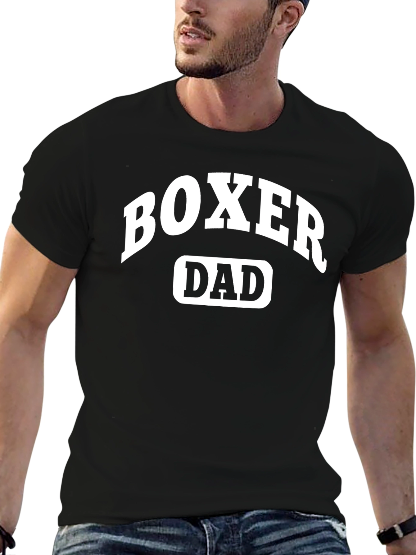Boxer Dad Graphic T-Shirt - Black, Classic Fit - 6