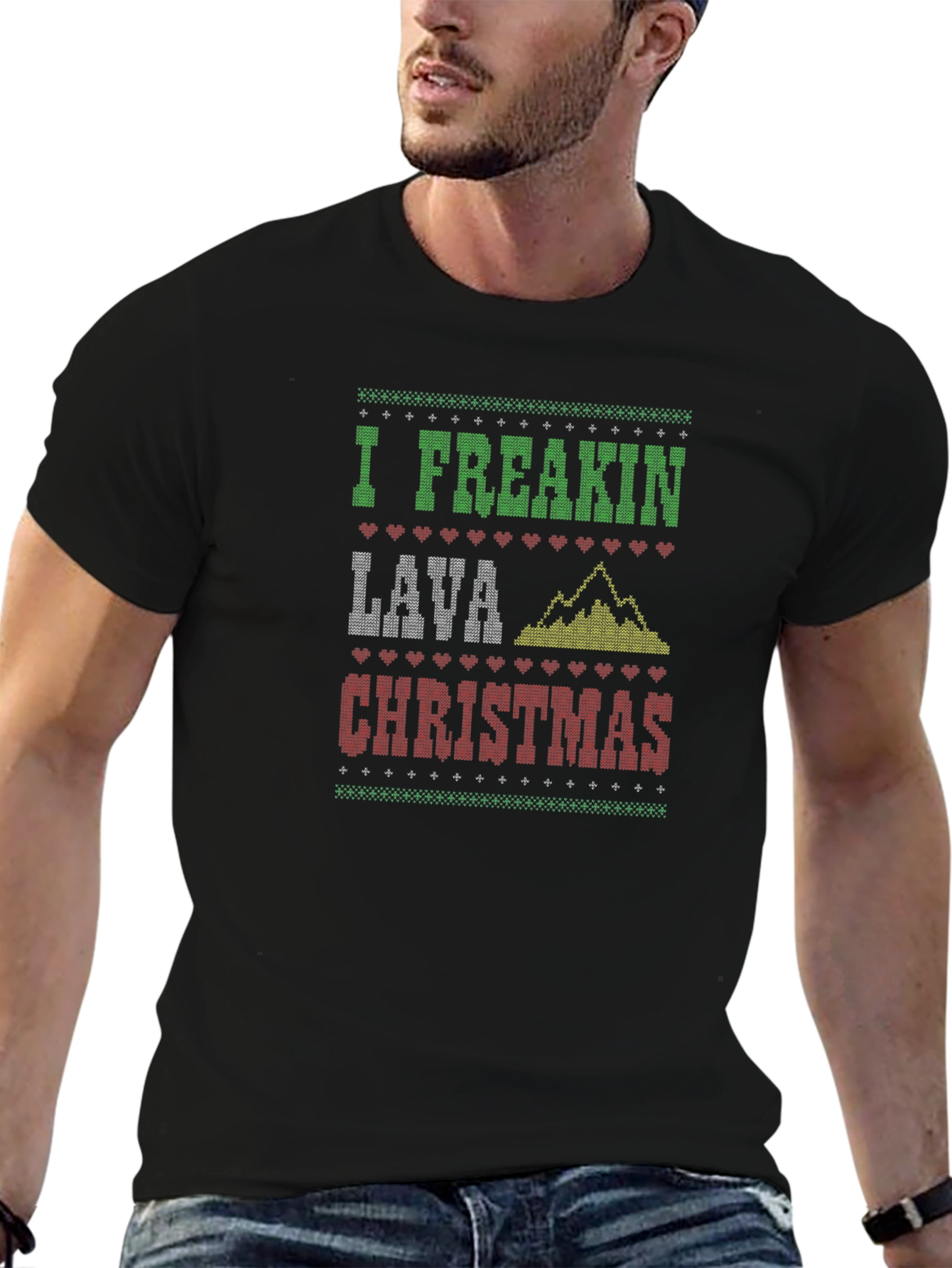 Freakin' Lava Christmas Ugly Sweater Style T-Shirt - 6