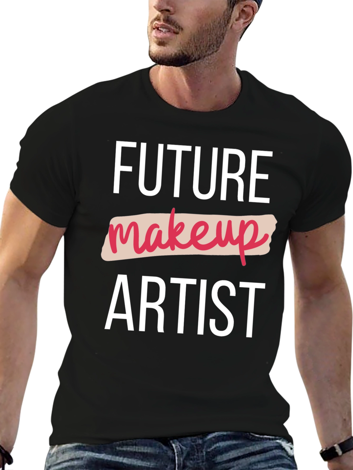Black Future Makeup Artist Black T-Shirt view 6