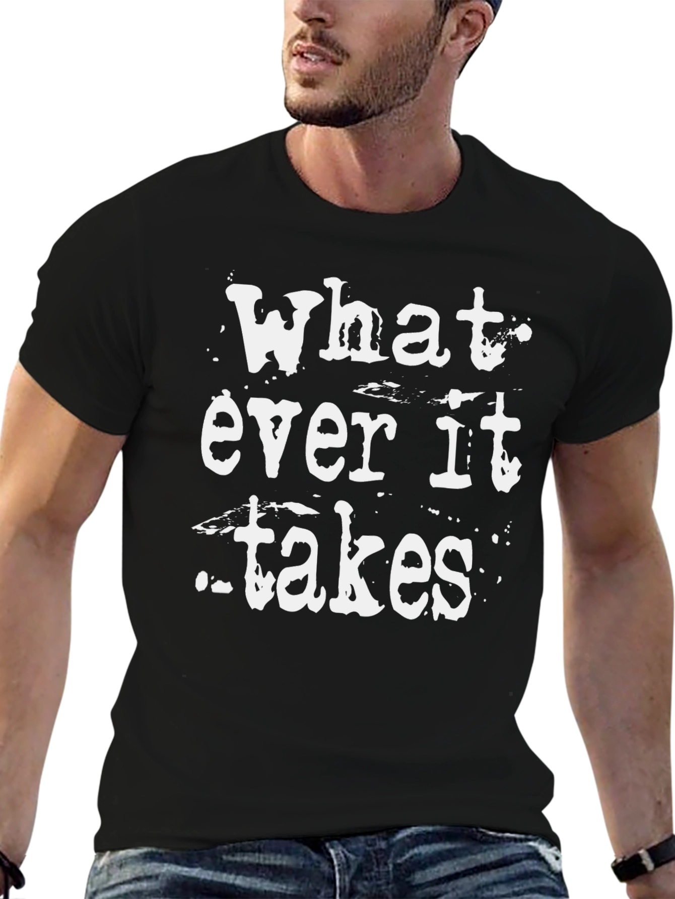 Black Whatever It Takes Graphic Tee view 6