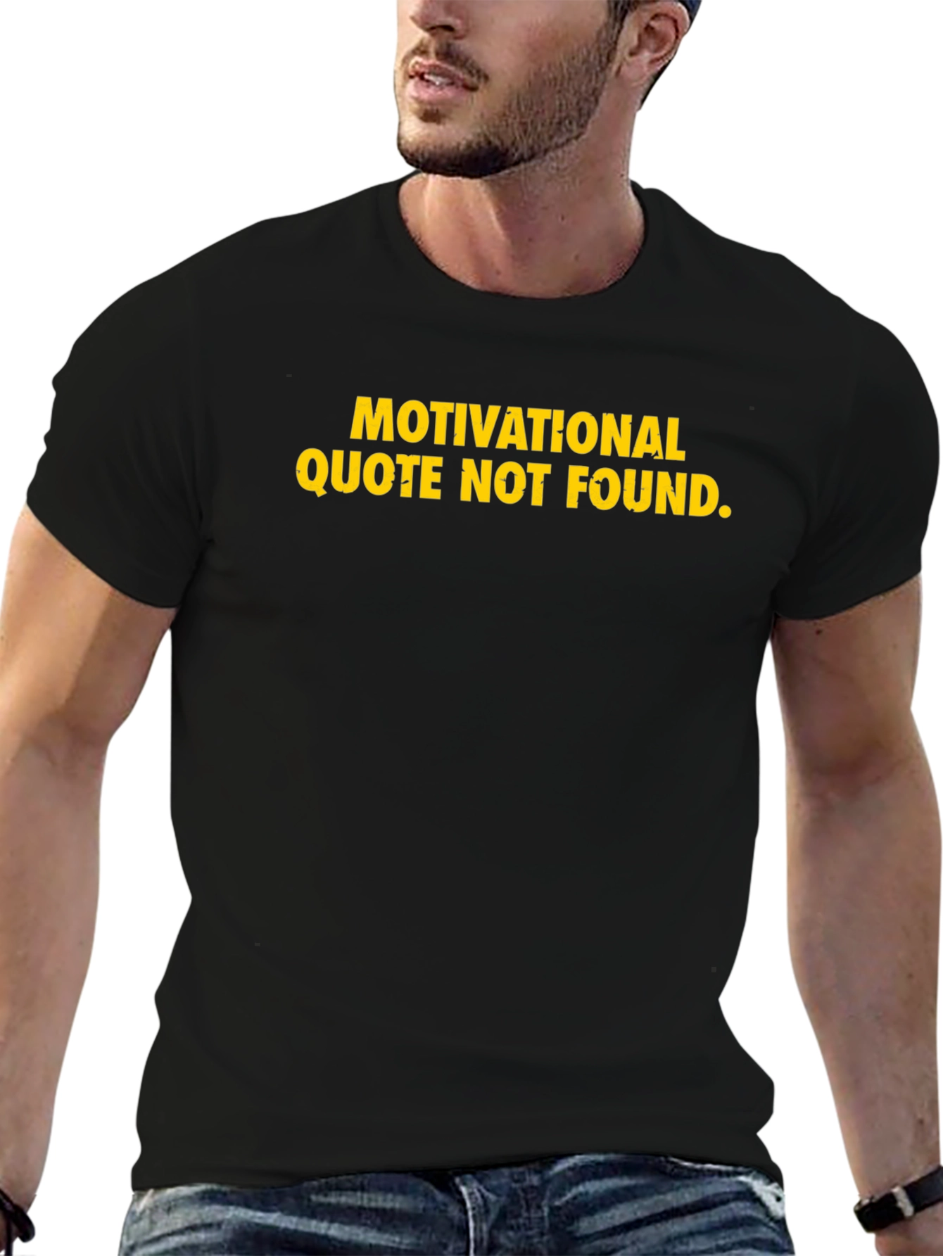 Black Funny Motivational Quote T-Shirt - Black view 6
