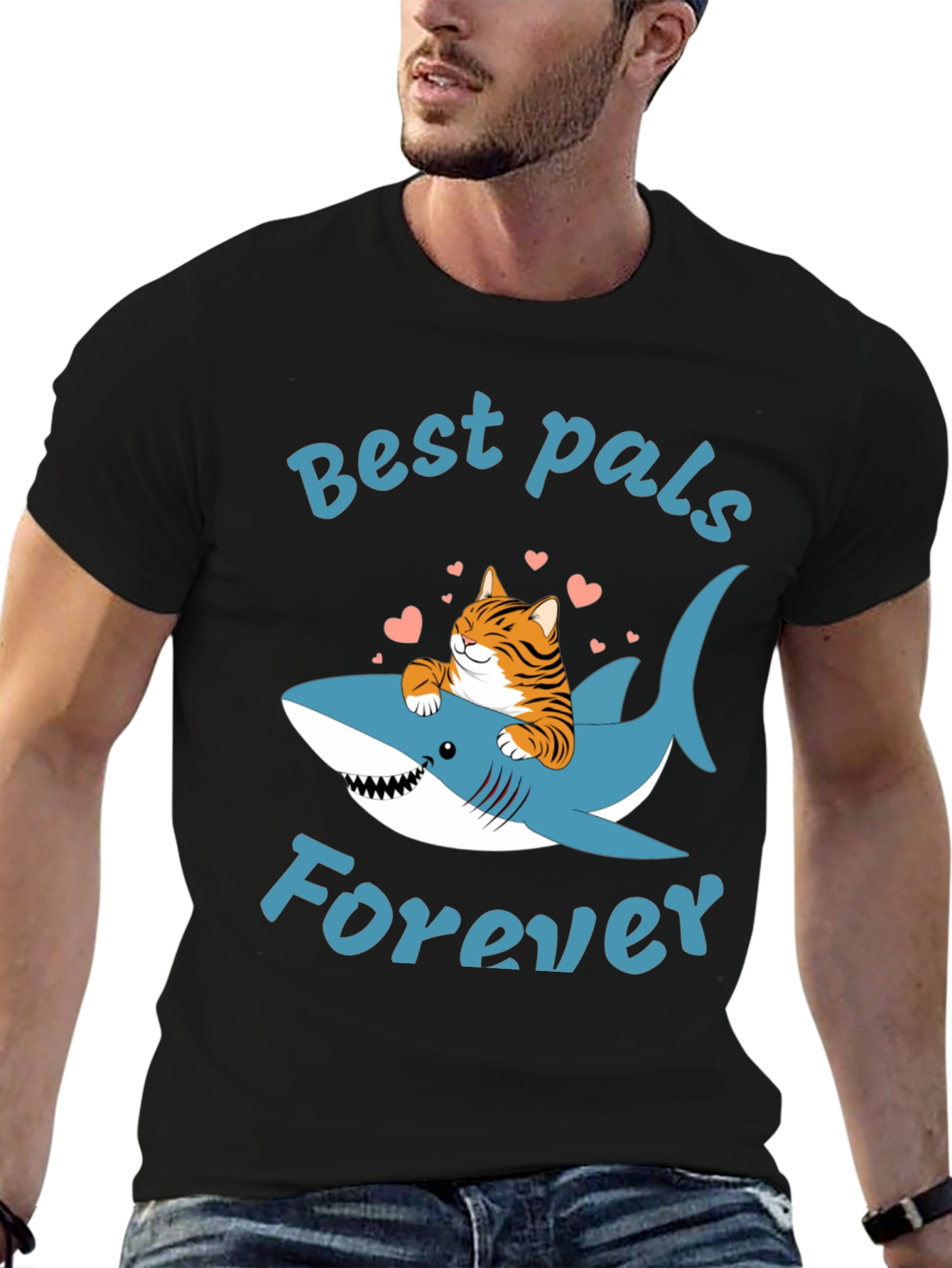 Black Best Pals Forever Graphic Tee view 6