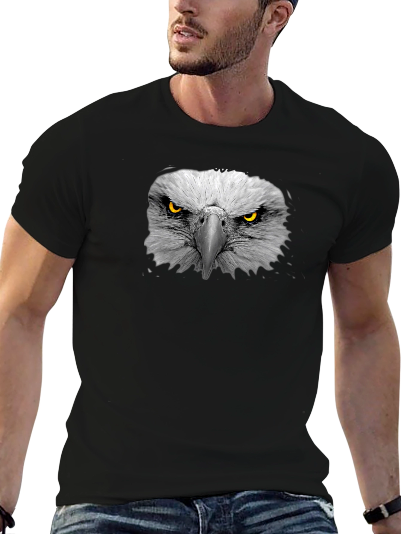 Black Eagle Eye Graphic T-Shirt view 6