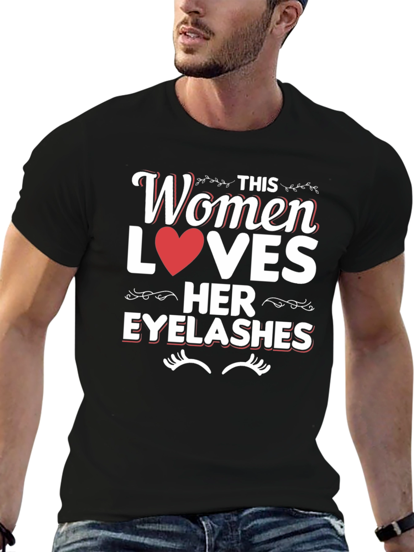 Black Women Love Eyelashes Graphic Tee - Stylish Cotton Blend Shirt view 6