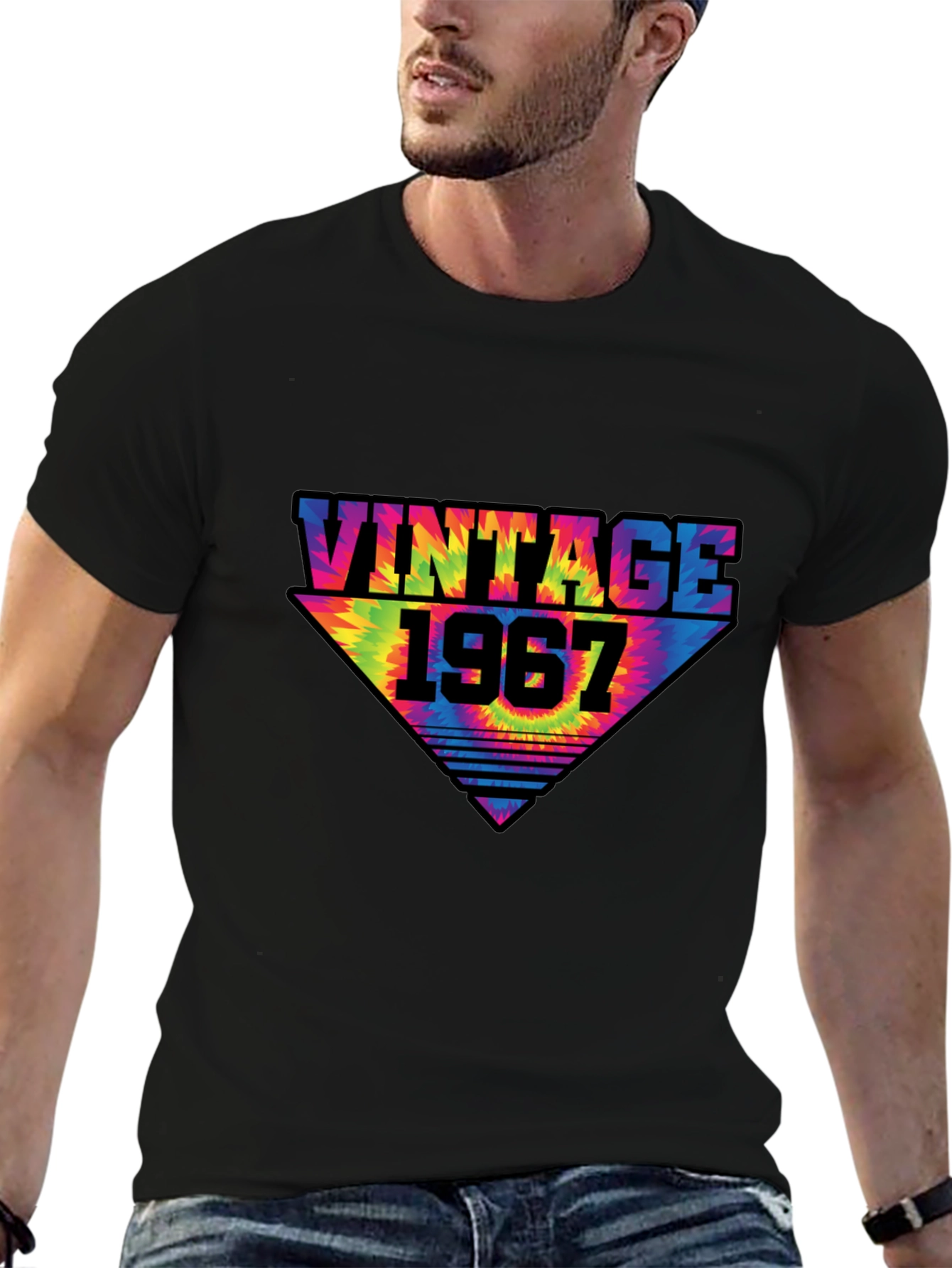 Black Vintage 1967 Tie Dye T-Shirt view 6