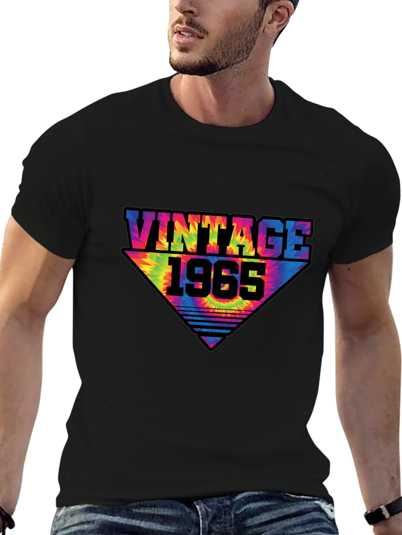 Black Vintage 1965 Tie Dye T-Shirt view 6