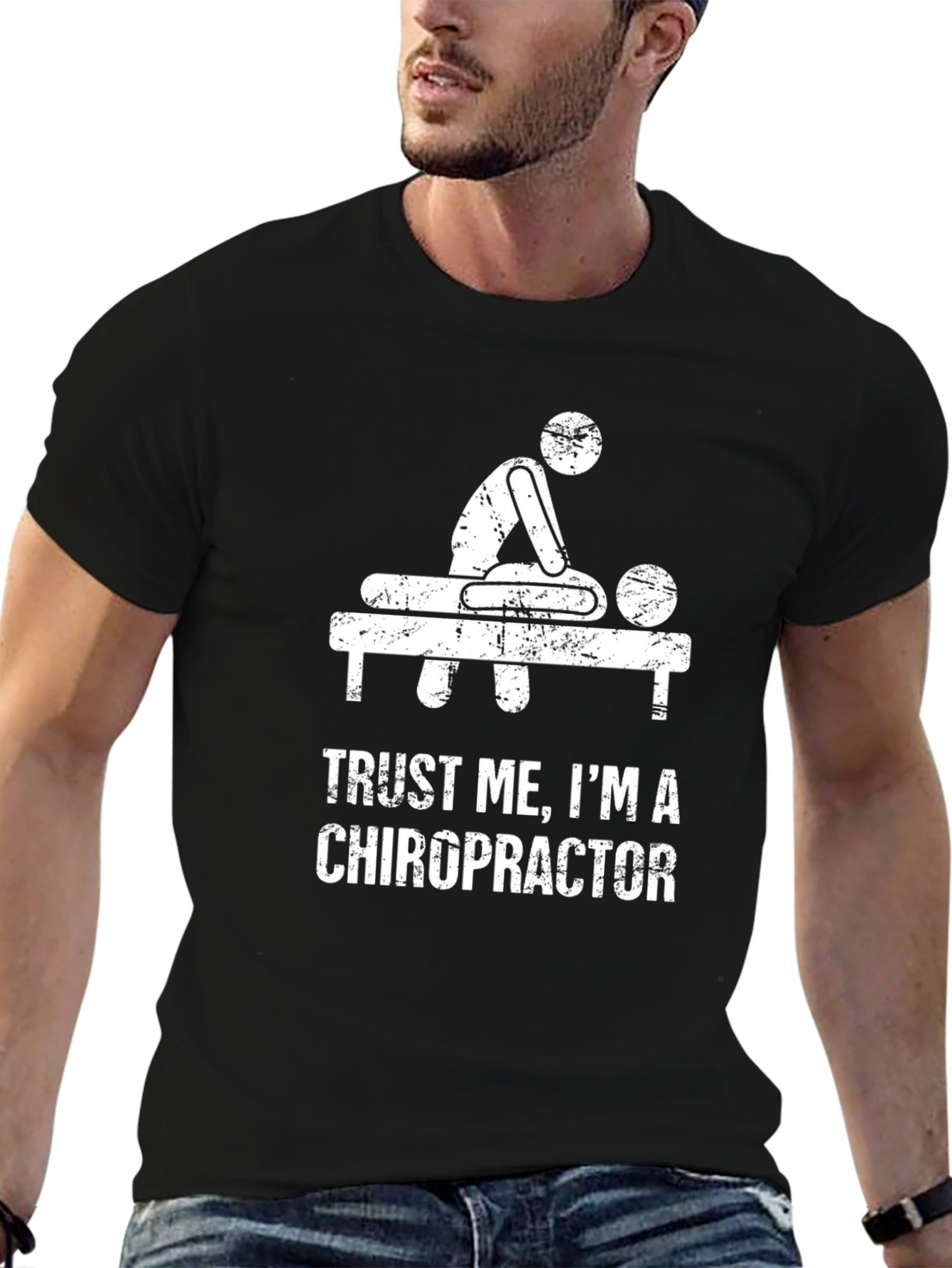Black Chiropractor T-Shirt - Trust Me Funny Tee view 6