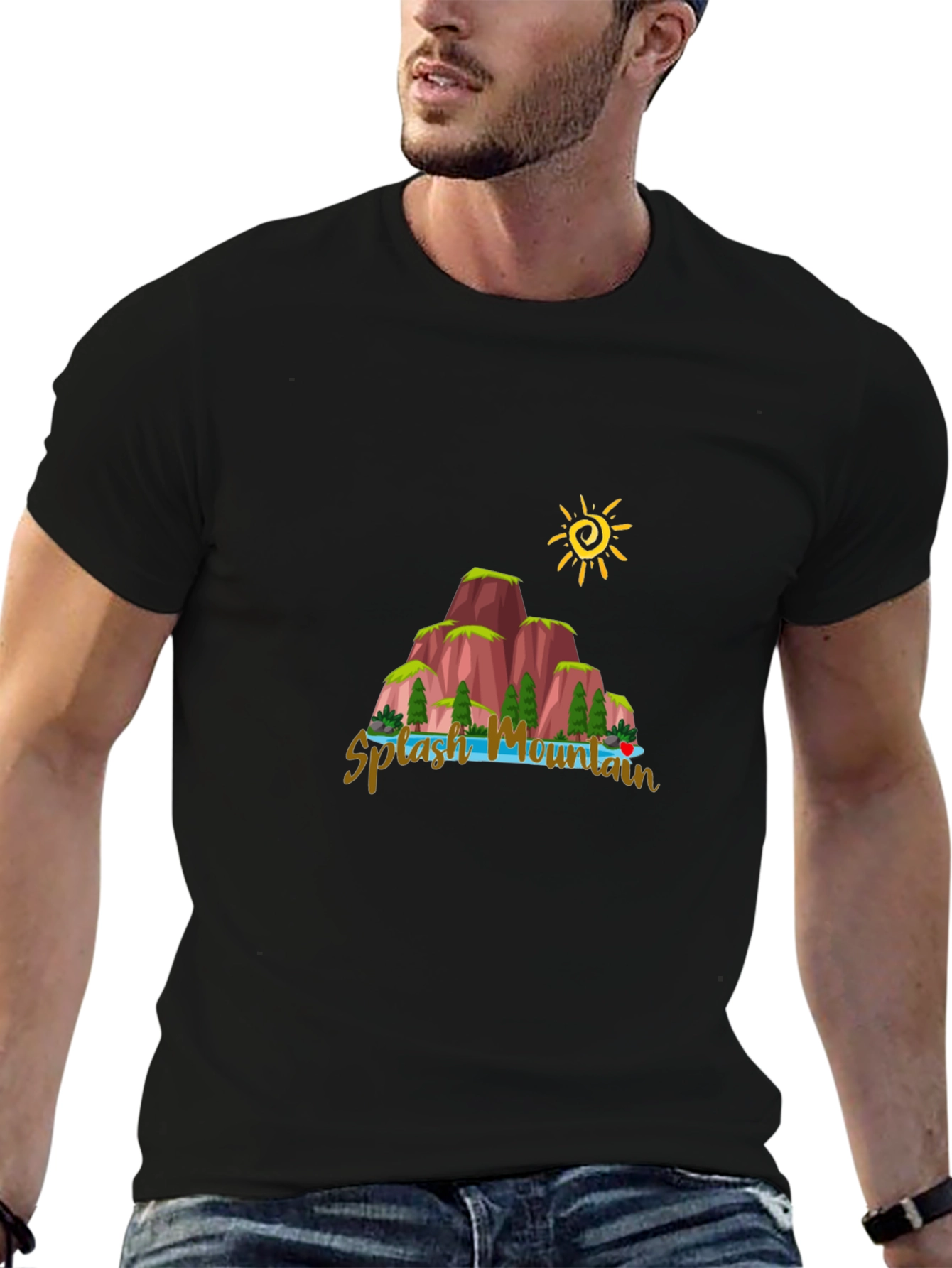 Black Splash Mountain Graphic Tee view 6