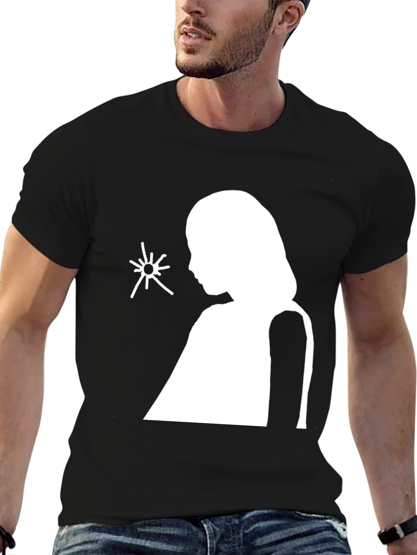 Black Silhouette Graphic Tee - Black view 6