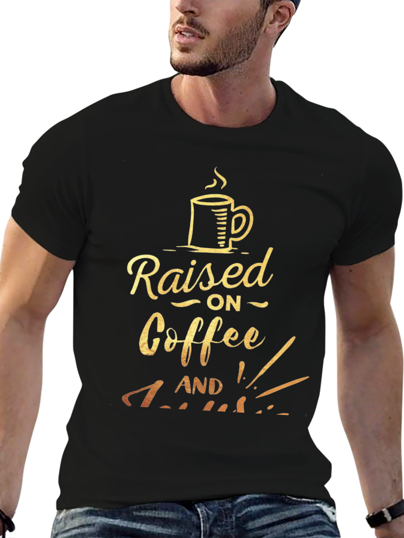 Black Coffee & Sarcasm T-Shirt - Funny Graphic Tee view 6