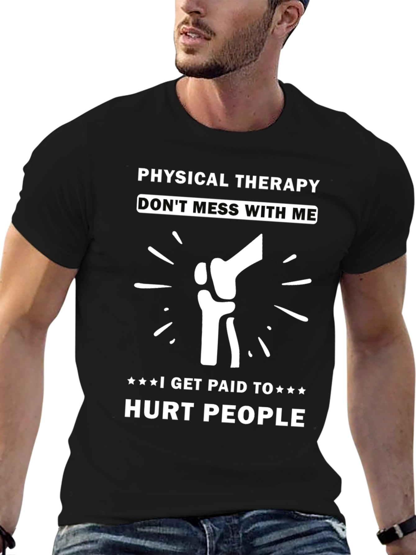 Black Physical Therapy "Hurt People" Graphic Tee view 6