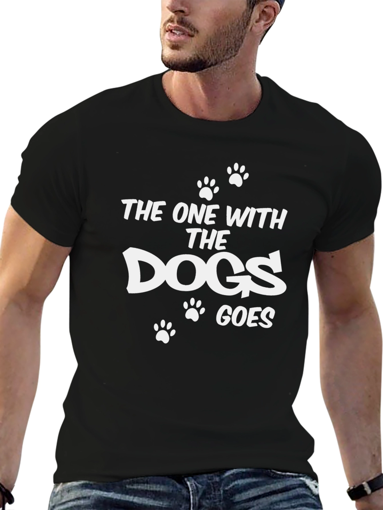 Black Dog Lover T-Shirt - The One With the Dogs Goes view 6